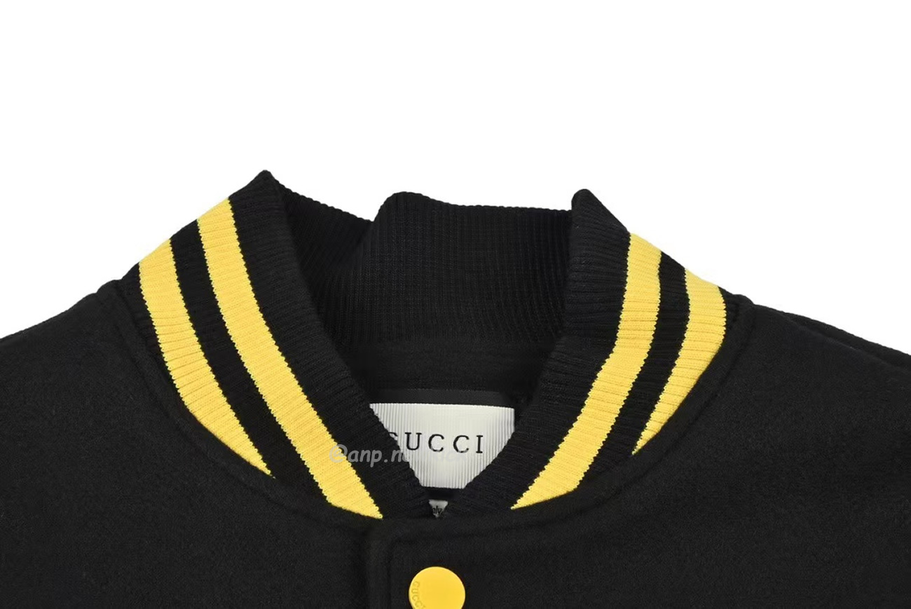 Gucci Wool Sweater Black Jacket Double G Pineapple Embroidered Patchwork Design (7) - www.newkick.vip Gucci Wool Sweater Black Jacket Double G Pineapple Embroidered Patchwork Design (7) - www.newkick.vip