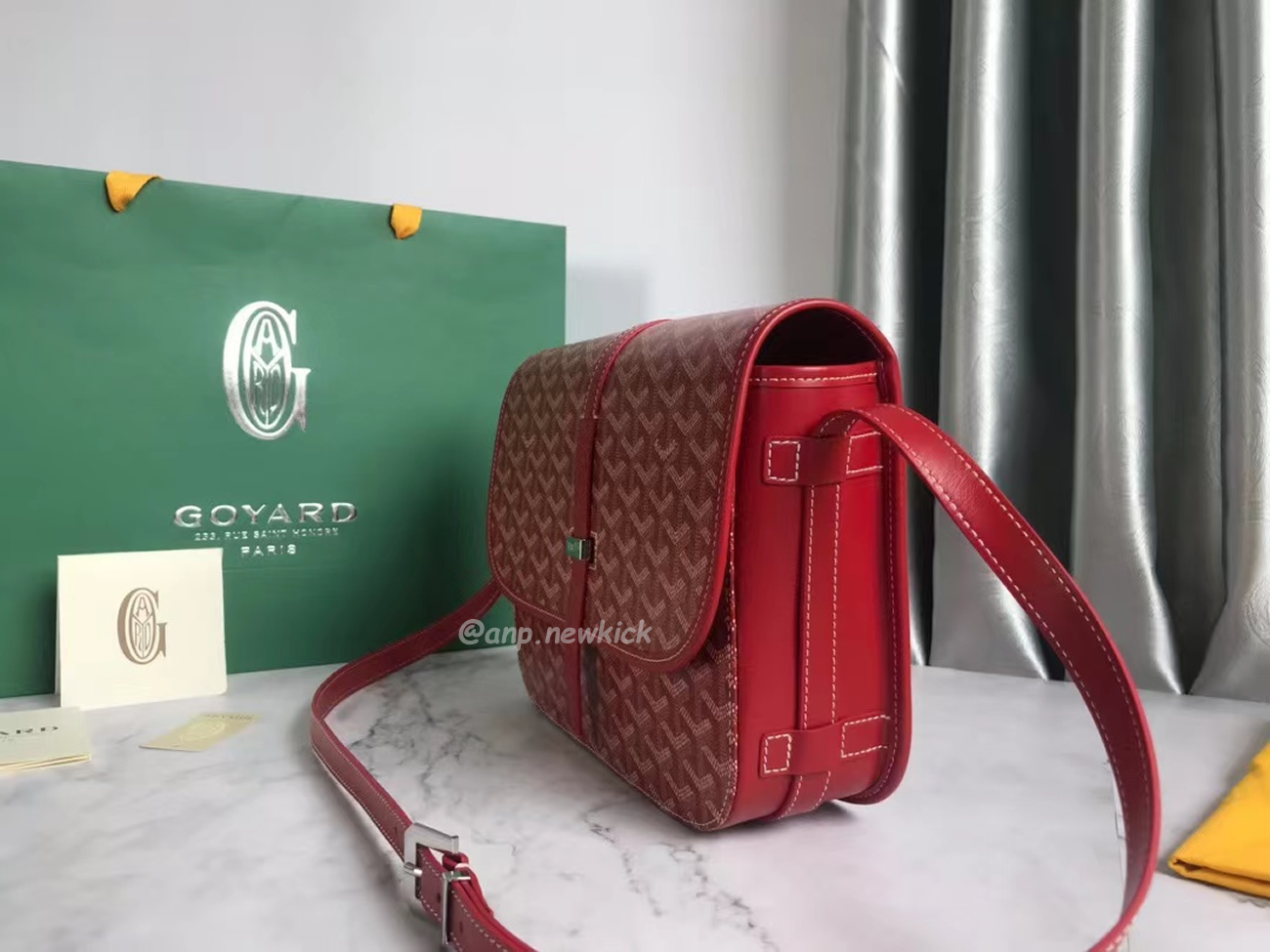 Goyard Belvedere Pm Green Red Sky Blue Black Yellow (10) - www.newkick.vip