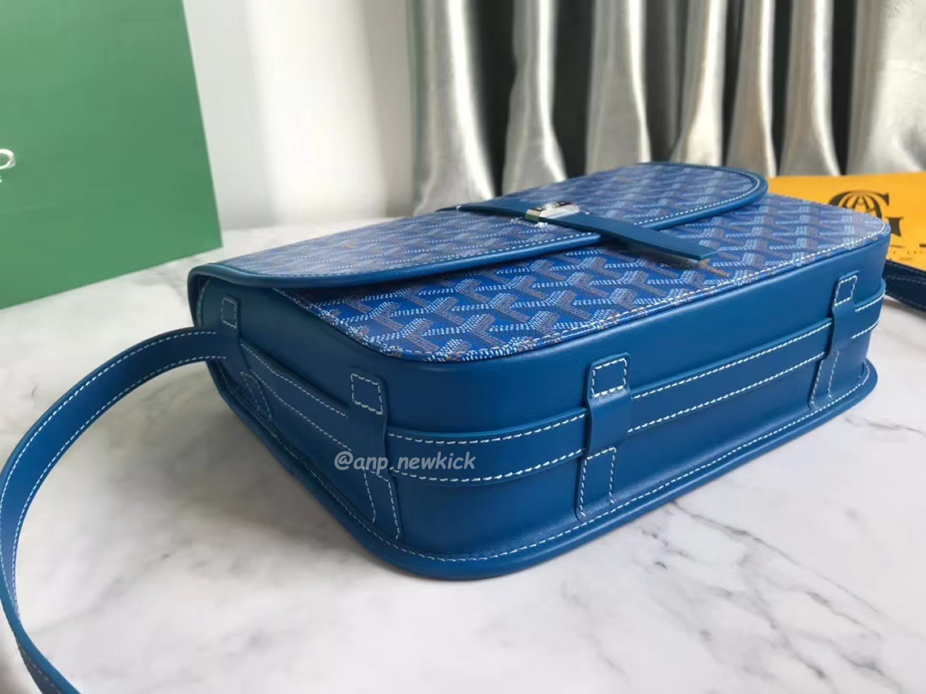 Goyard Belvedere Pm Green Red Sky Blue Black Yellow (20) - www.newkick.vip