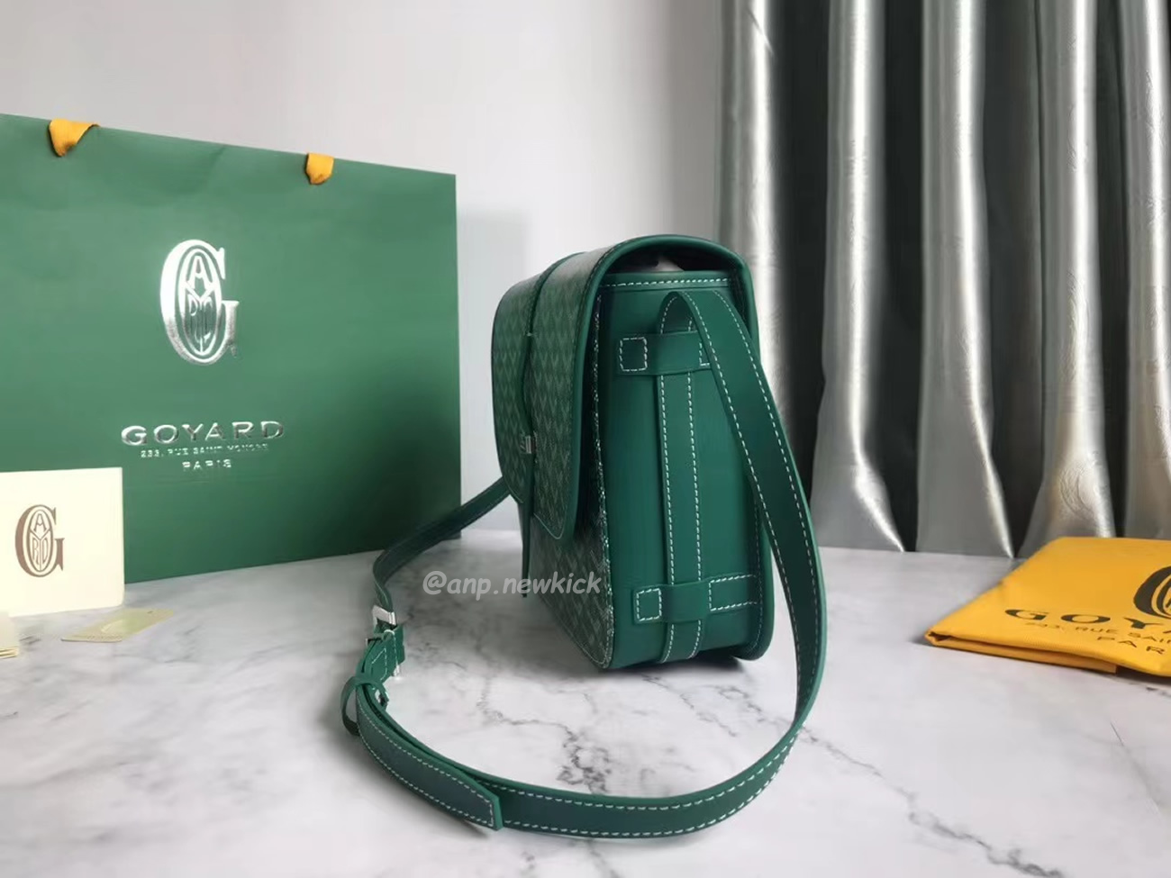 Goyard Belvedere Pm Green Red Sky Blue Black Yellow (23) - www.newkick.vip