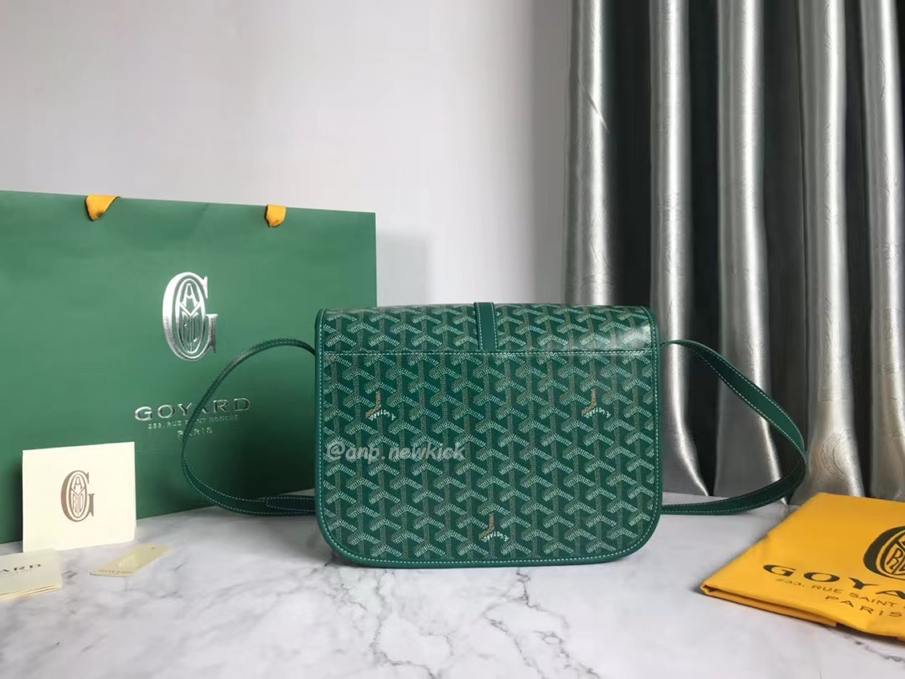 Goyard Belvedere Pm Green Red Sky Blue Black Yellow (7) - www.newkick.vip