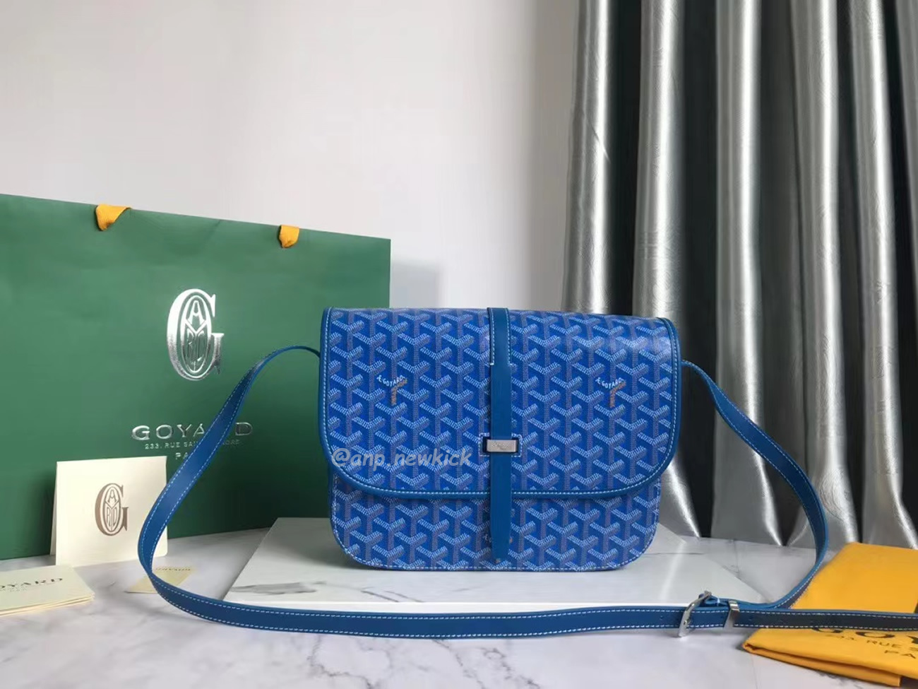 Goyard Belvedere Pm Green Red Sky Blue Black Yellow (18) - www.newkick.vip