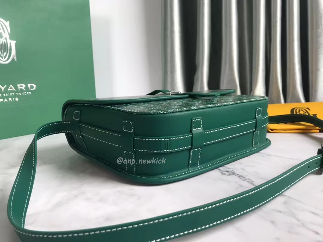 Goyard Belvedere Pm Green Red Sky Blue Black Yellow (8) - www.newkick.vip