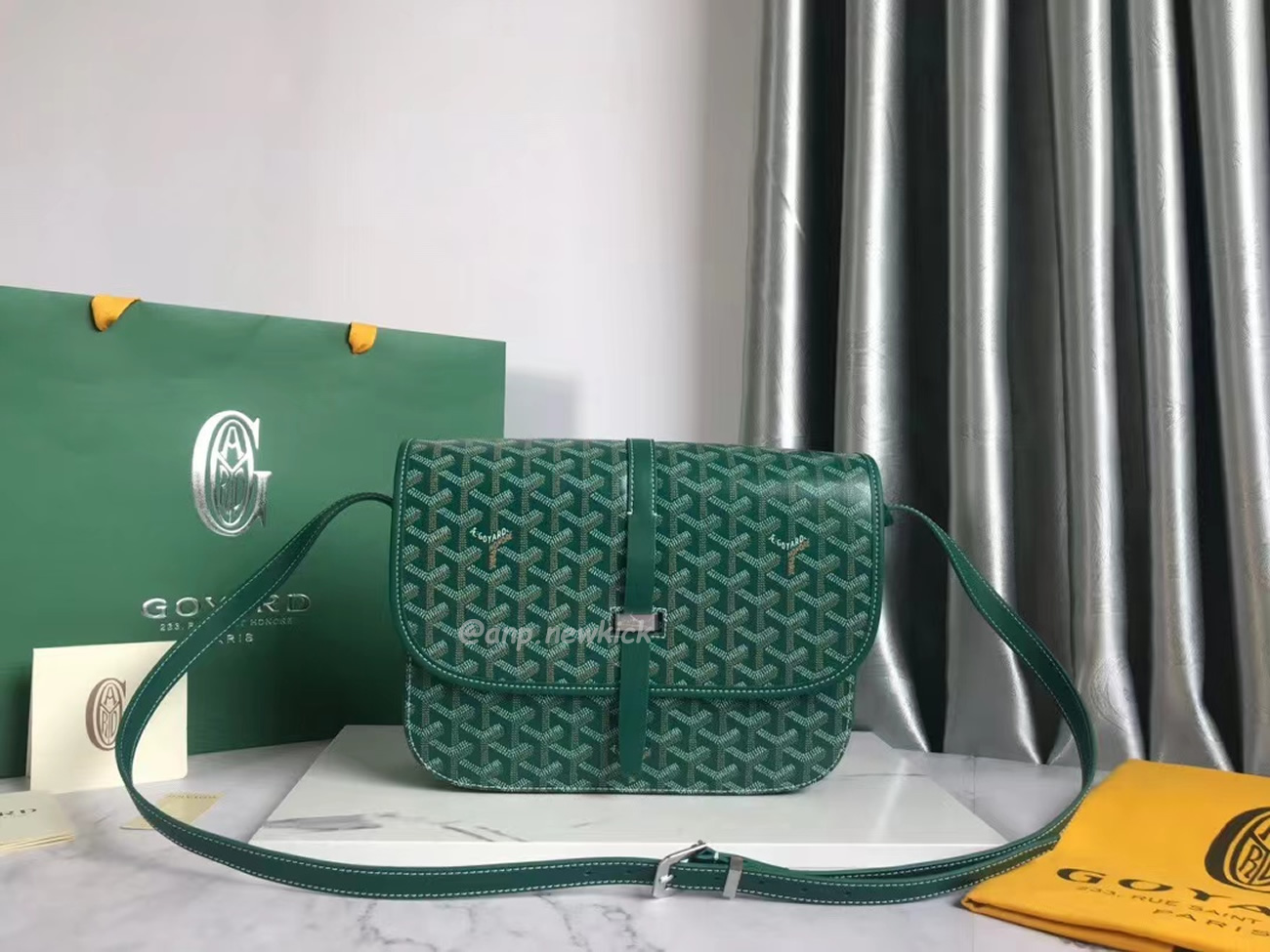 Goyard Belvedere Pm Green Red Sky Blue Black Yellow (9) - www.newkick.vip