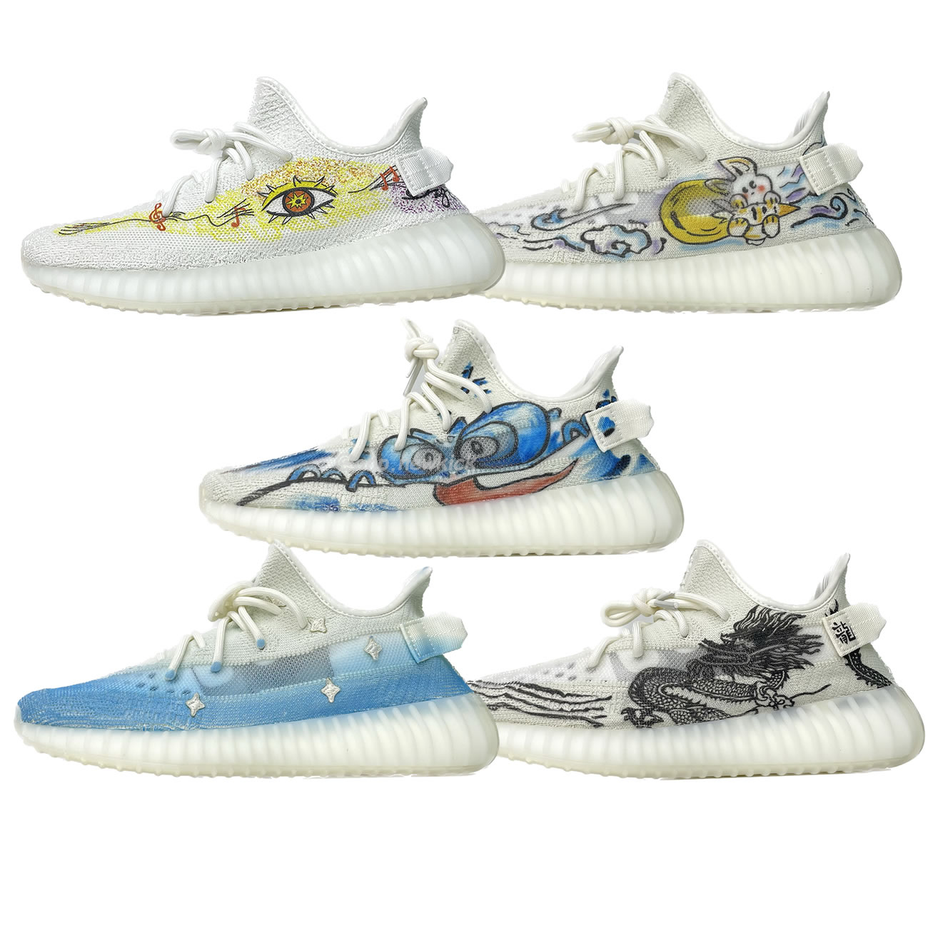 Adidas Yeezy Boost 350 V2 Bone Graffiti Hq6316 (1) - www.newkick.vip