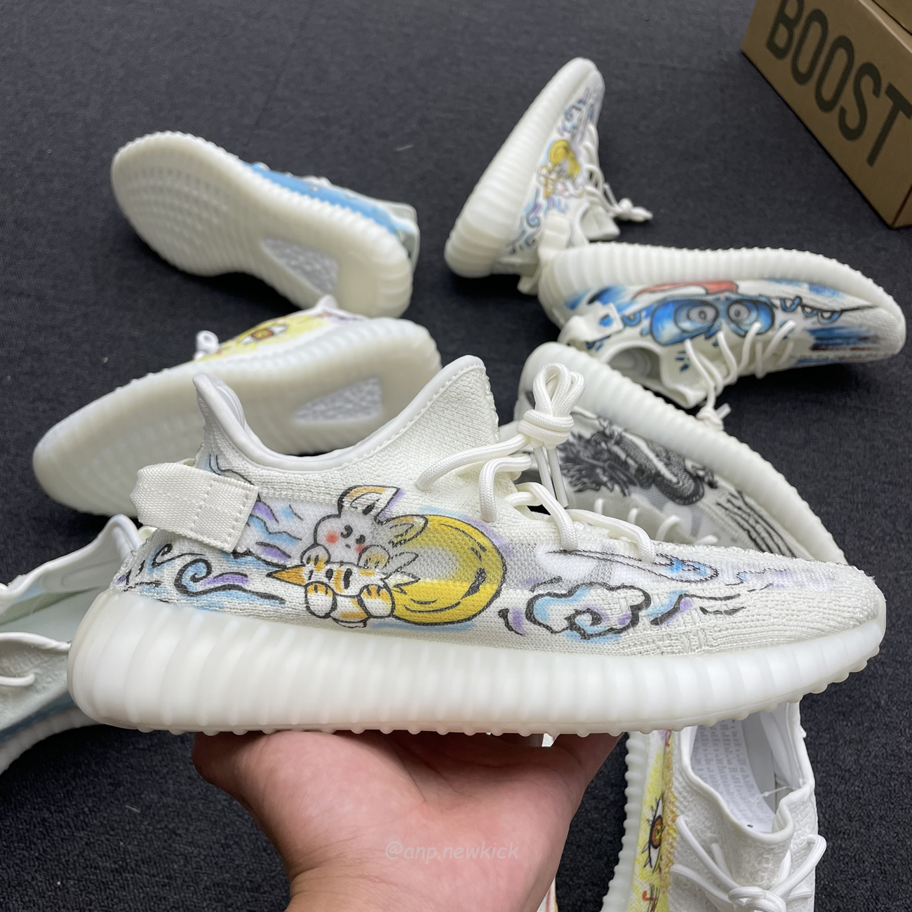 Adidas Yeezy Boost 350 V2 Bone Graffiti Hq6316 (16) - www.newkick.vip