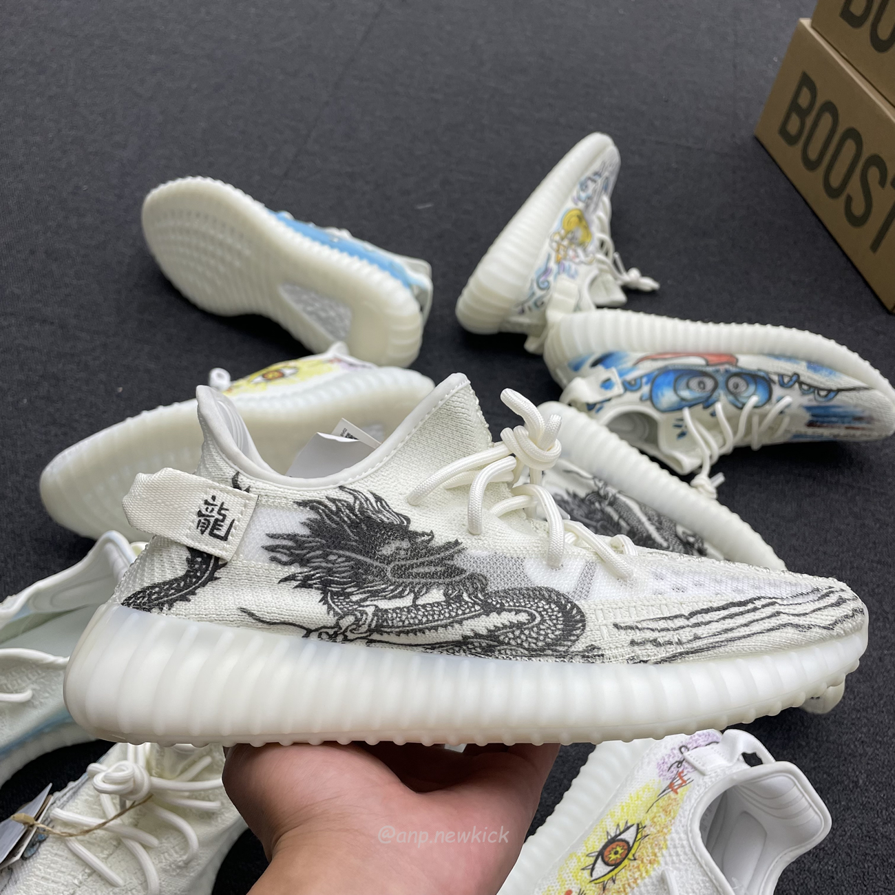 Adidas Yeezy Boost 350 V2 Bone Graffiti Hq6316 (20) - www.newkick.vip