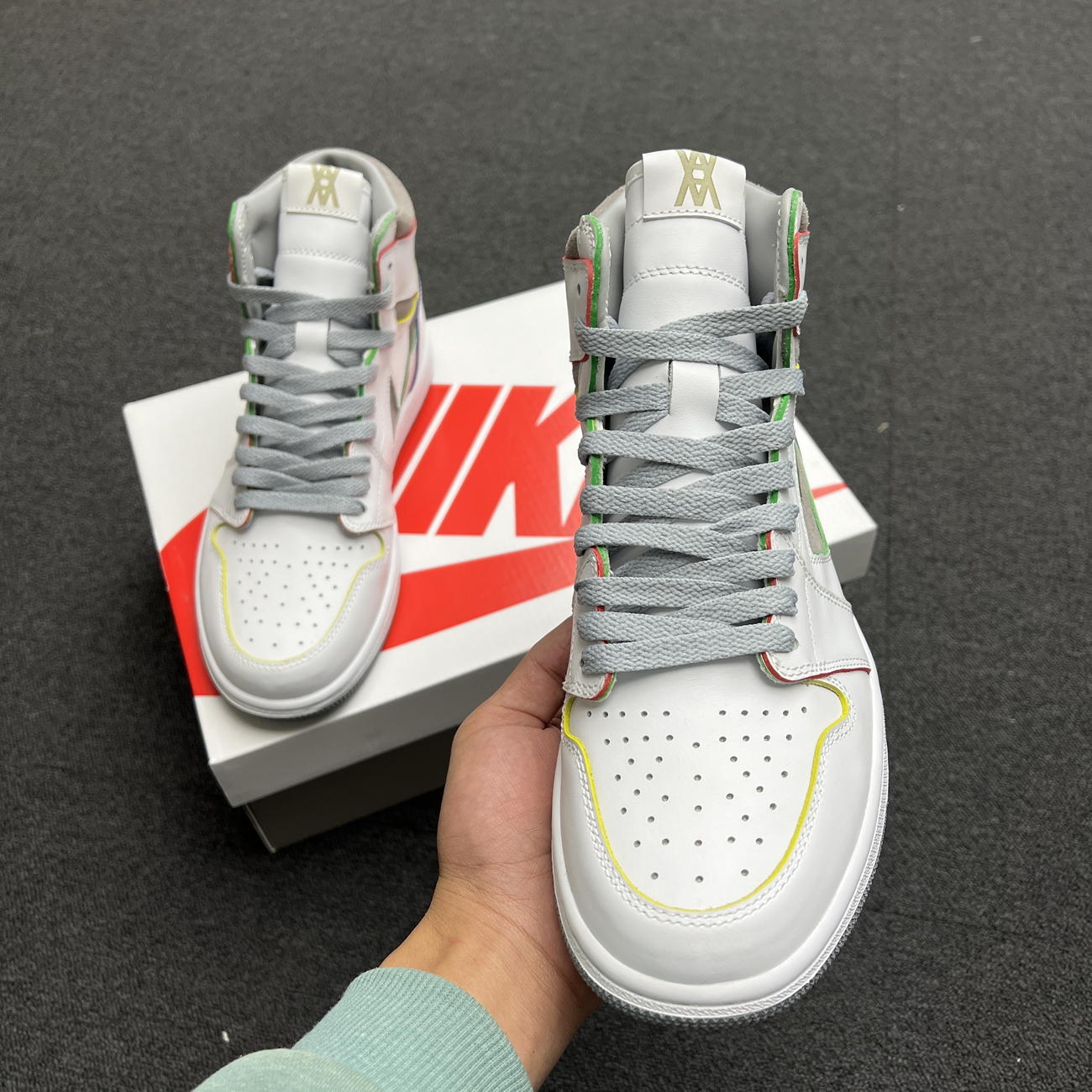 Air Jordan 1 Retro High Daniel Arsham Grey H022 (3) - www.newkick.vip