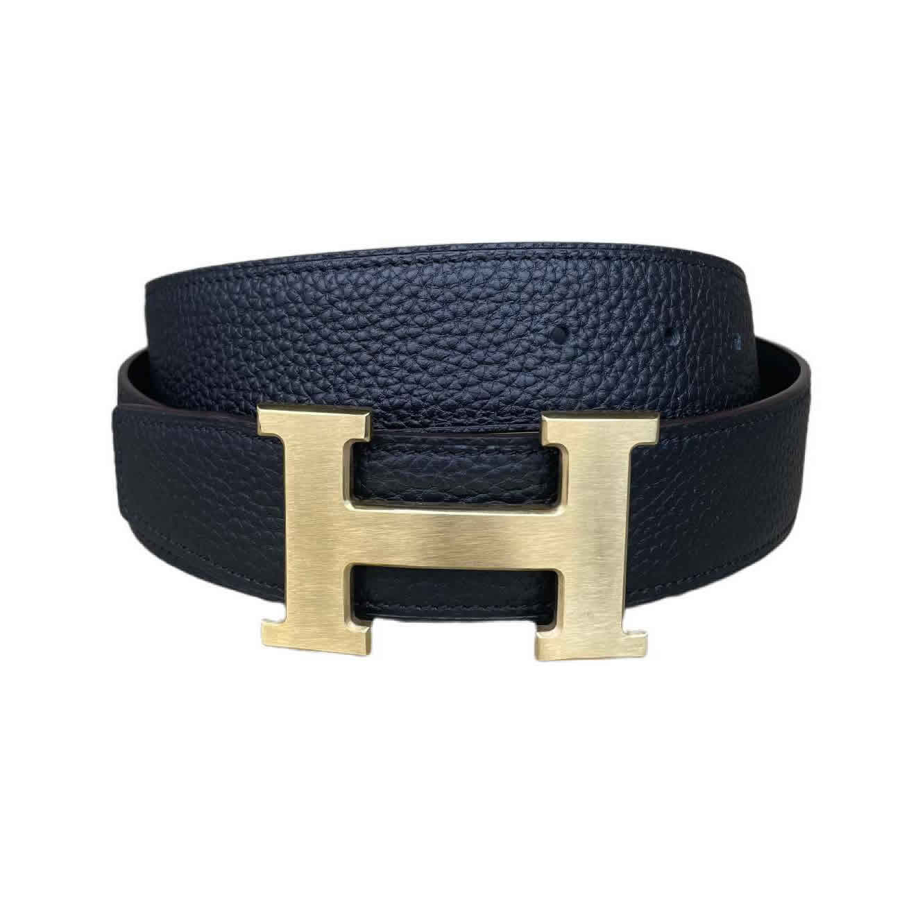 Hermes Full Grain Reversible Belt Leather Black (1) - www.newkick.vip