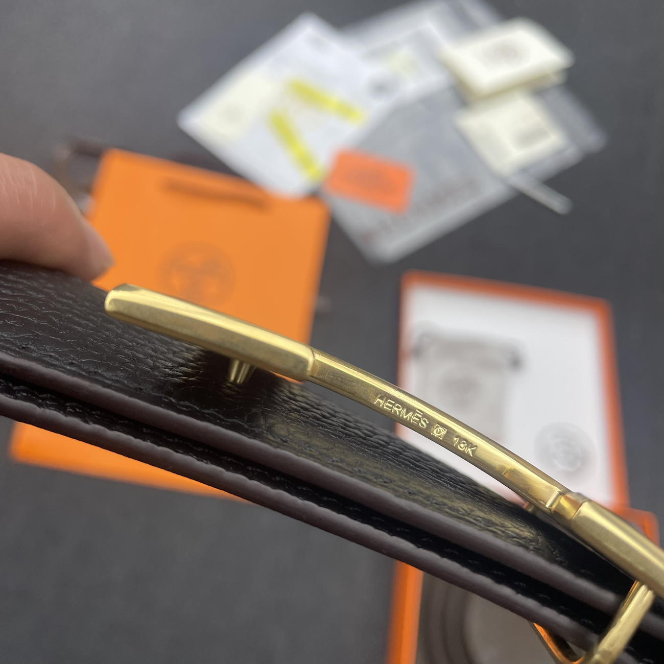 Hermes Full Grain Reversible Belt Leather Black (7) - www.newkick.vip