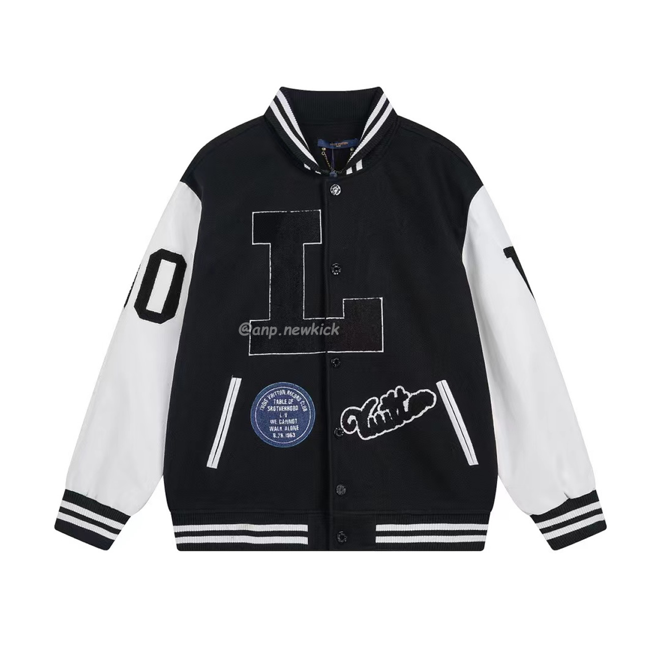 Louis Vuitton Black L Patch Varsity Jacket (1) - www.newkick.vip