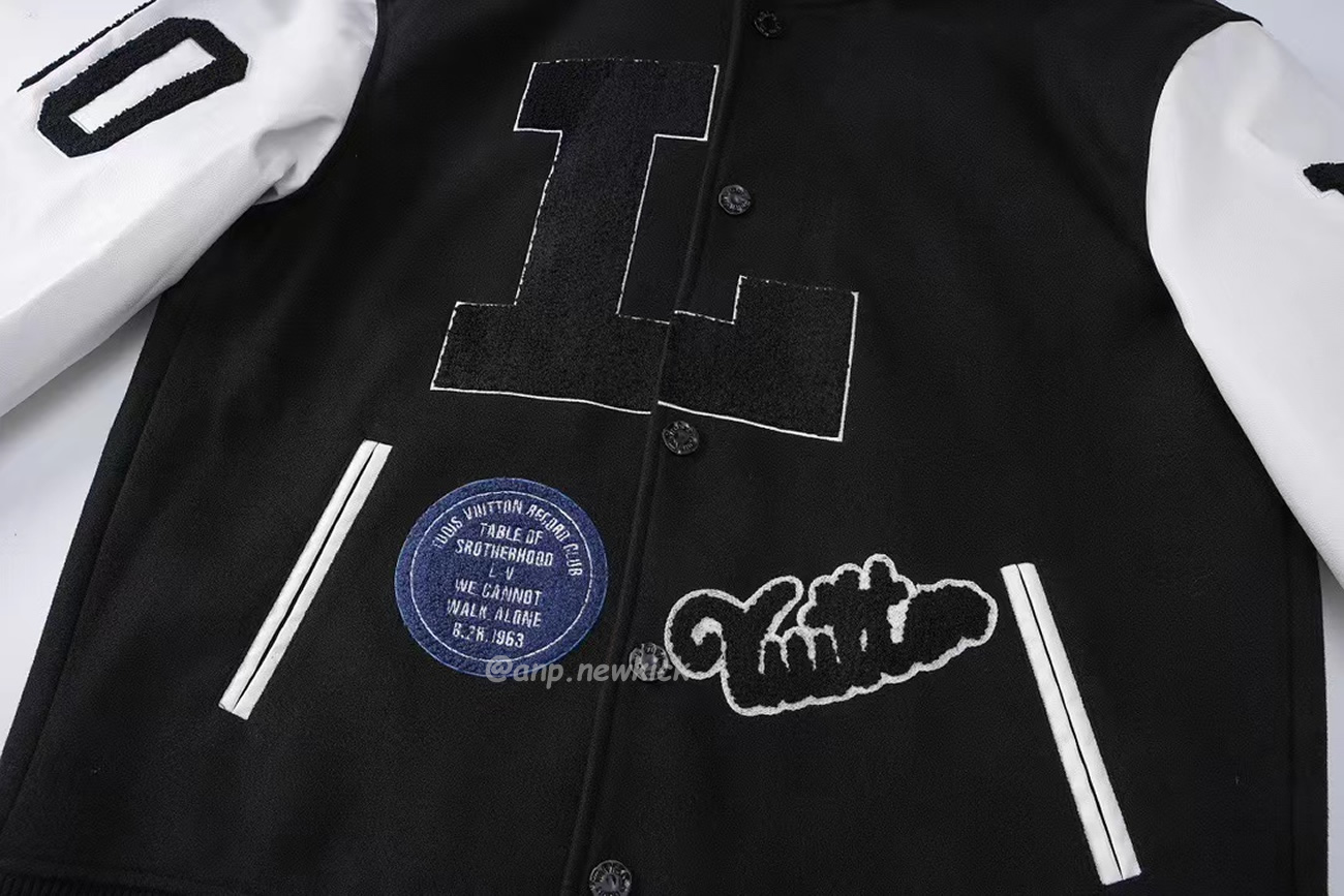 Louis Vuitton Black L Patch Varsity Jacket (5) - www.newkick.vip