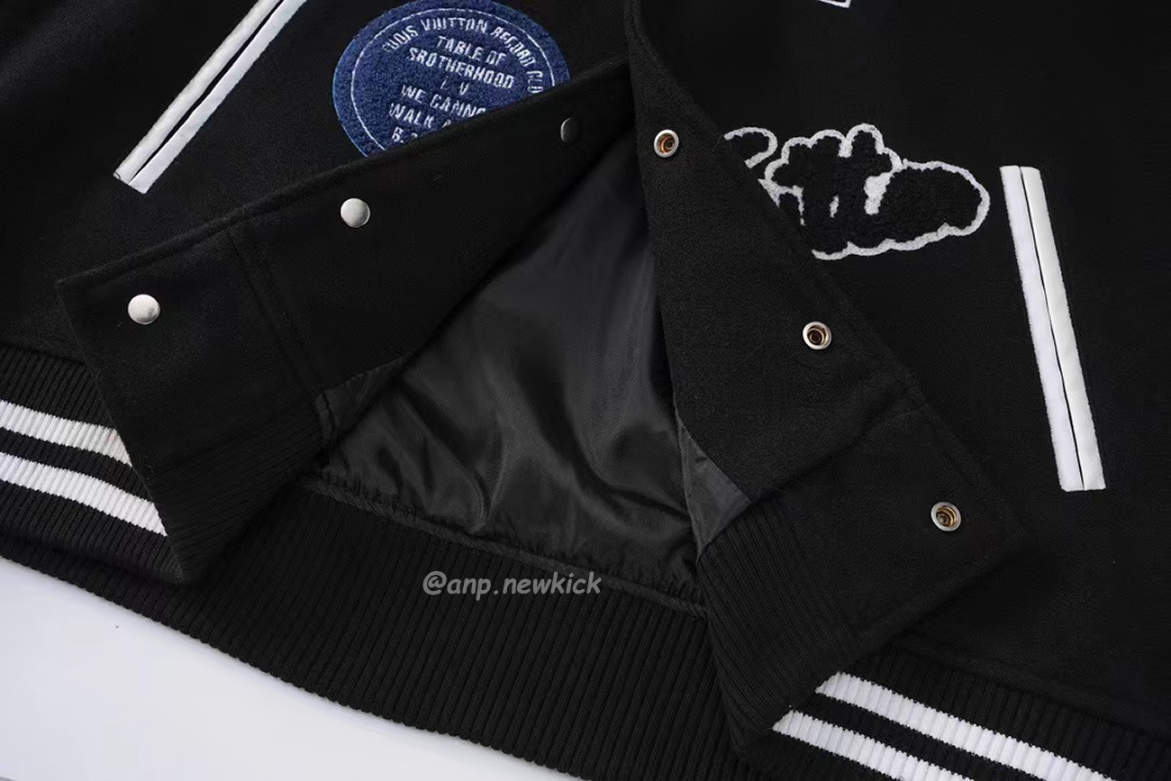 Louis Vuitton Black L Patch Varsity Jacket (8) - www.newkick.vip