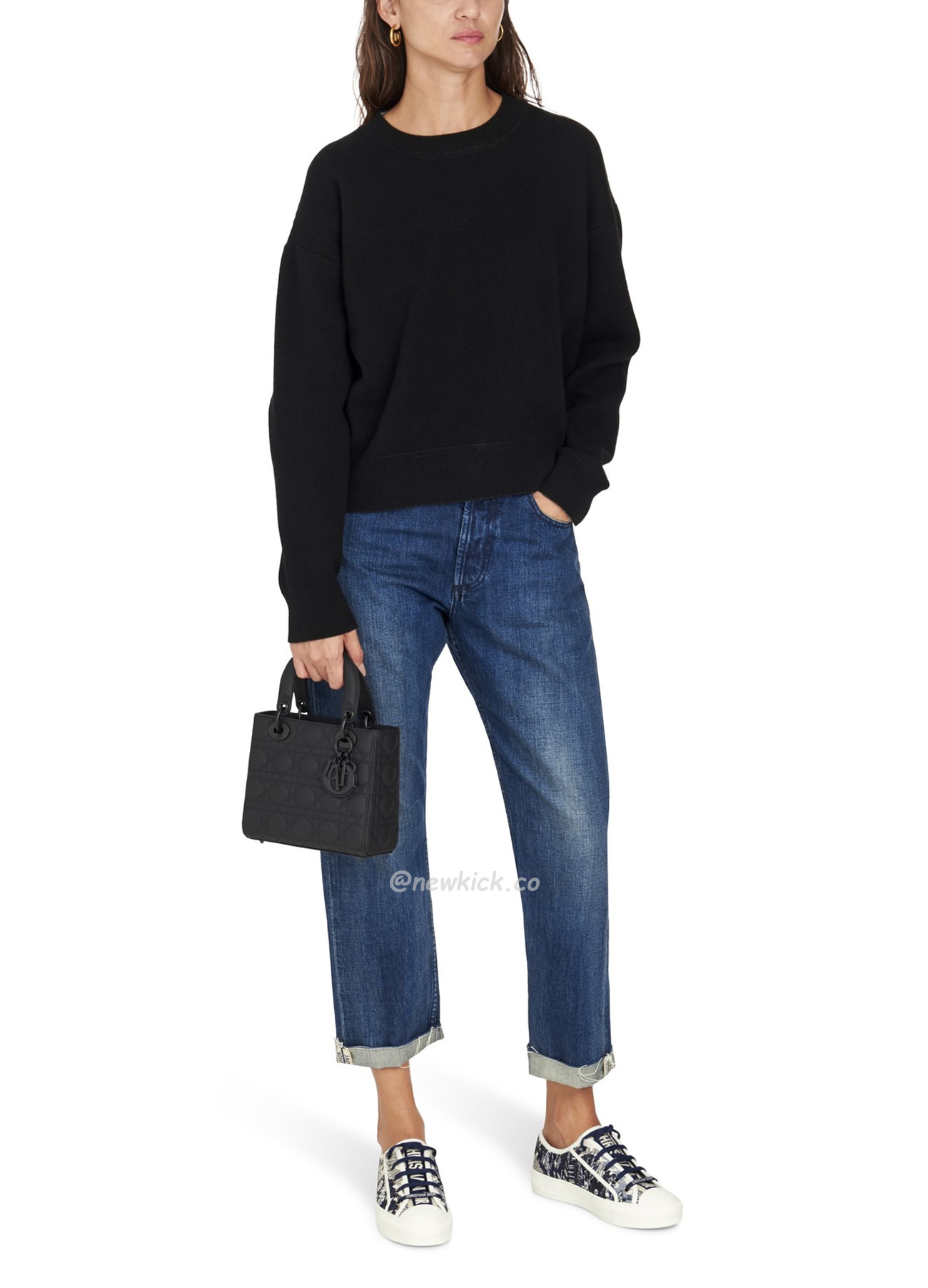 Dior My Lady Abc Black Ultra Matte Canage Calfskin With Rattan Pattern M0538sloi M989 (9) - www.newkick.vip