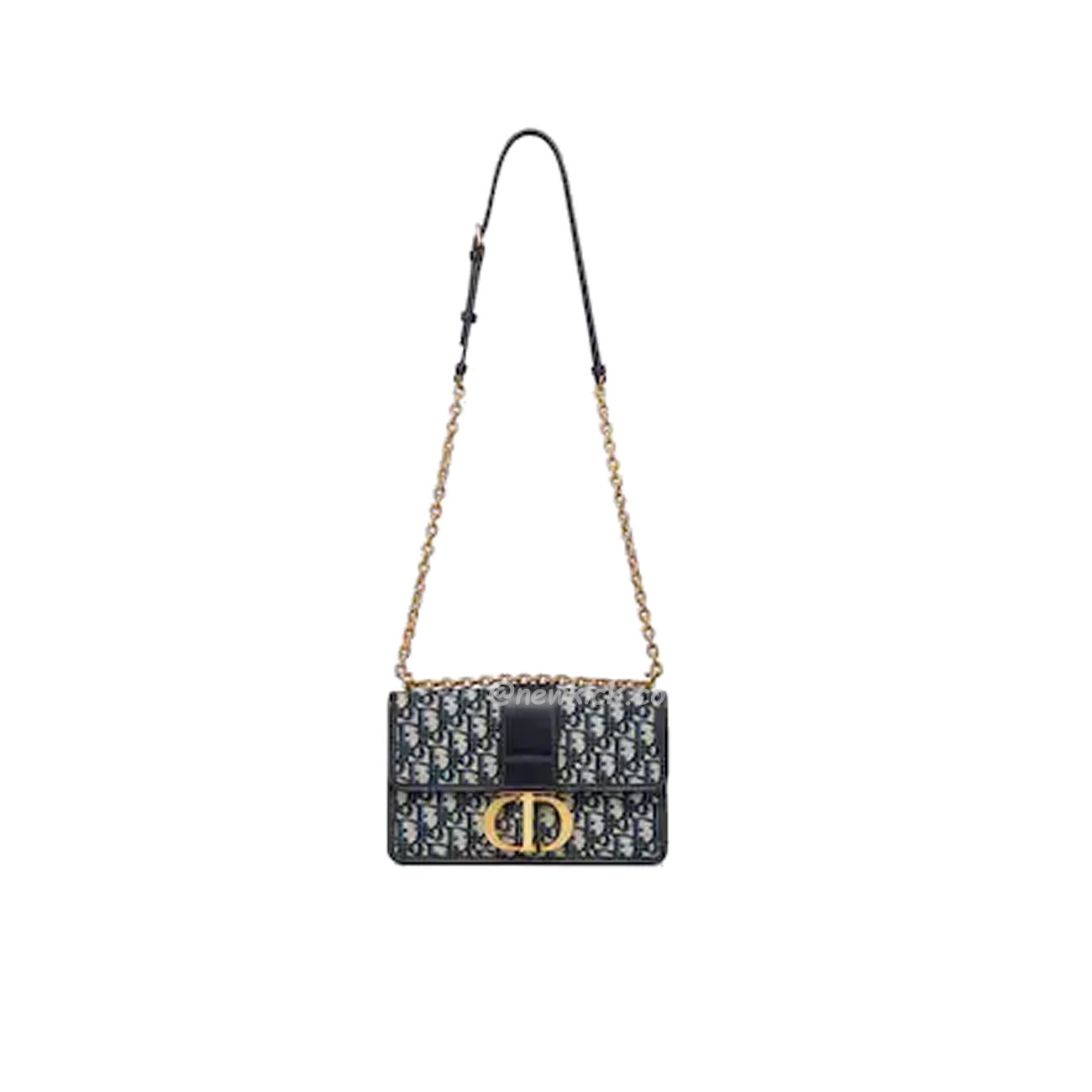 Dior 30 Montaigne Chain Bag Blue Dior Oblique Jacquard M9208utzq M928 (13) - www.newkick.vip