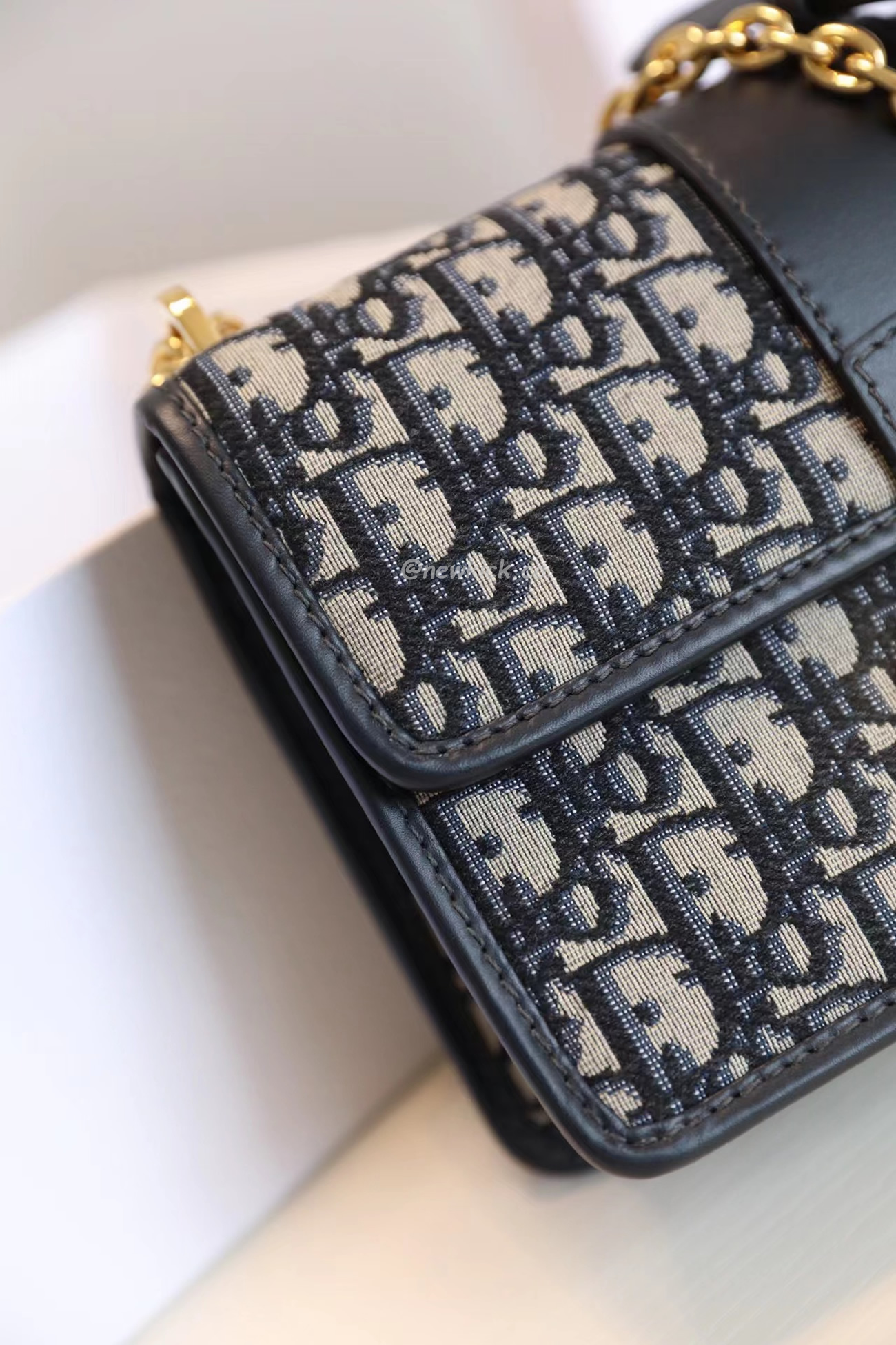 Dior 30 Montaigne Chain Bag Blue Dior Oblique Jacquard M9208utzq M928 (21) - www.newkick.vip