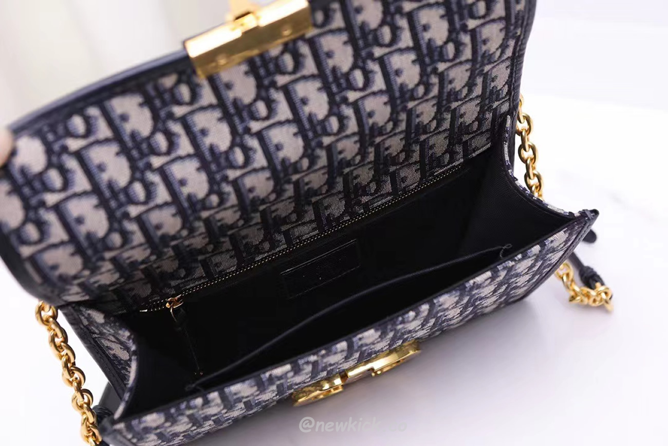 Dior 30 Montaigne Chain Bag Blue Dior Oblique Jacquard M9208utzq M928 (22) - www.newkick.vip