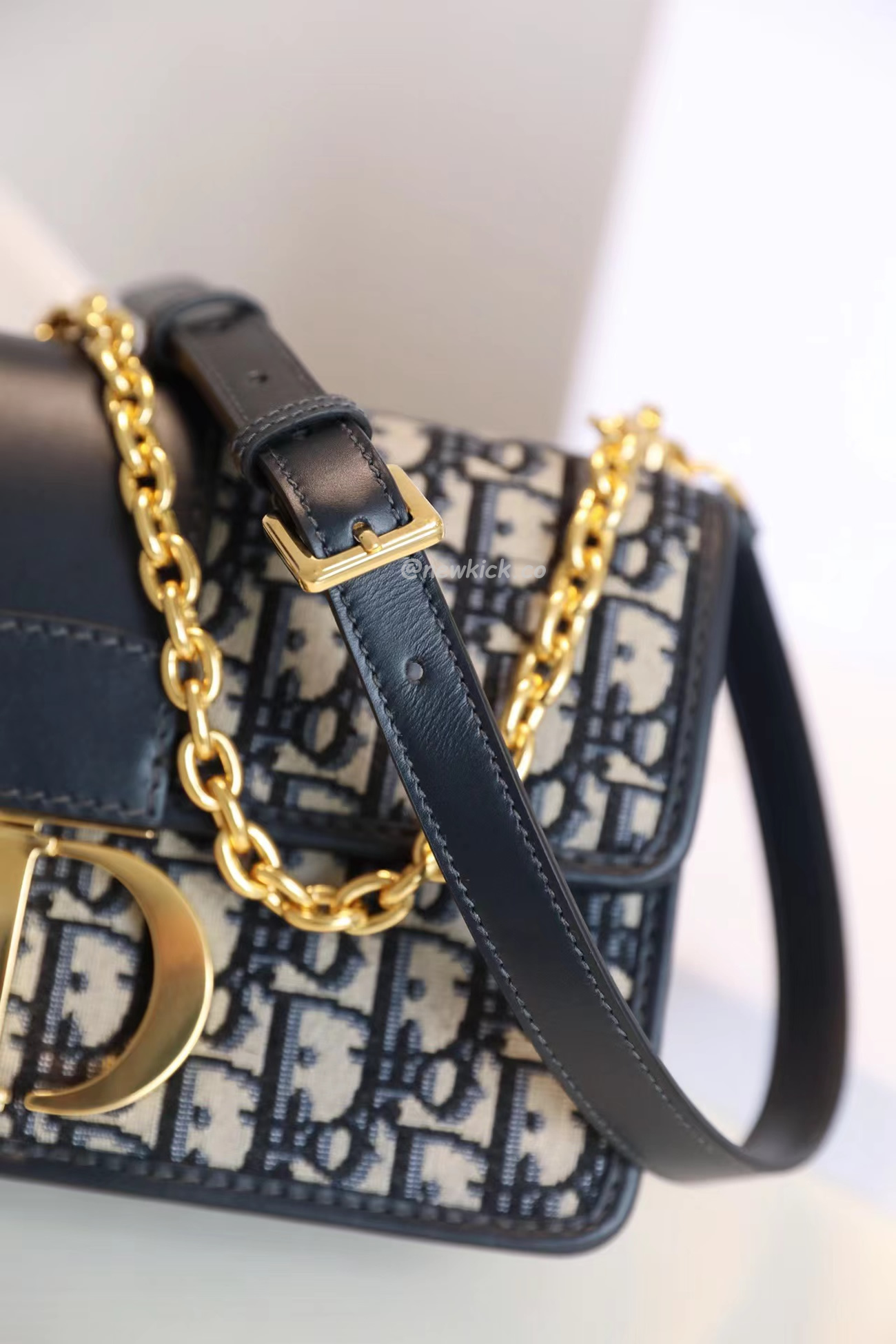 Dior 30 Montaigne Chain Bag Blue Dior Oblique Jacquard M9208utzq M928 (25) - www.newkick.vip