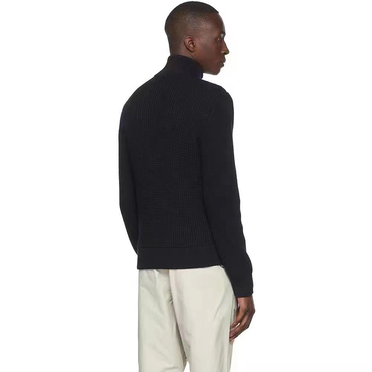 Moncler Neck Padded Shell And Virgin Wool Navy Jacket (6) - www.newkick.vip