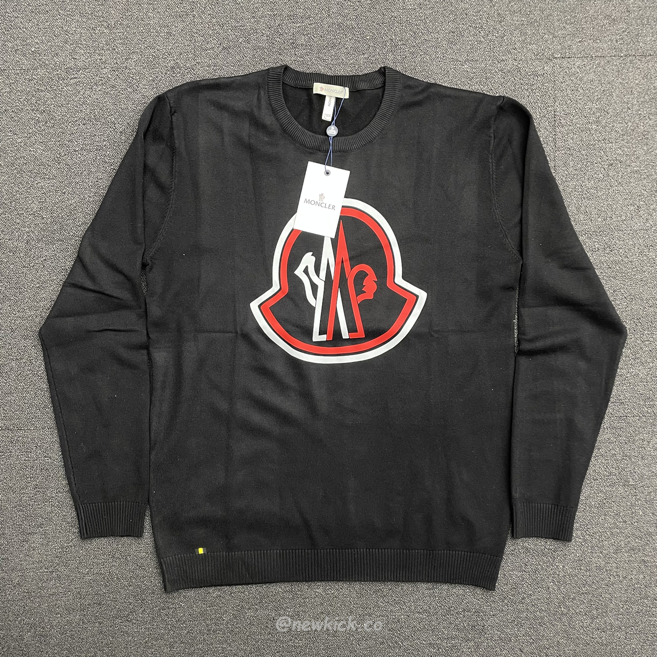 Moncler 2022 Crew Neck Pullover T Shirt Print Black (4) - www.newkick.vip