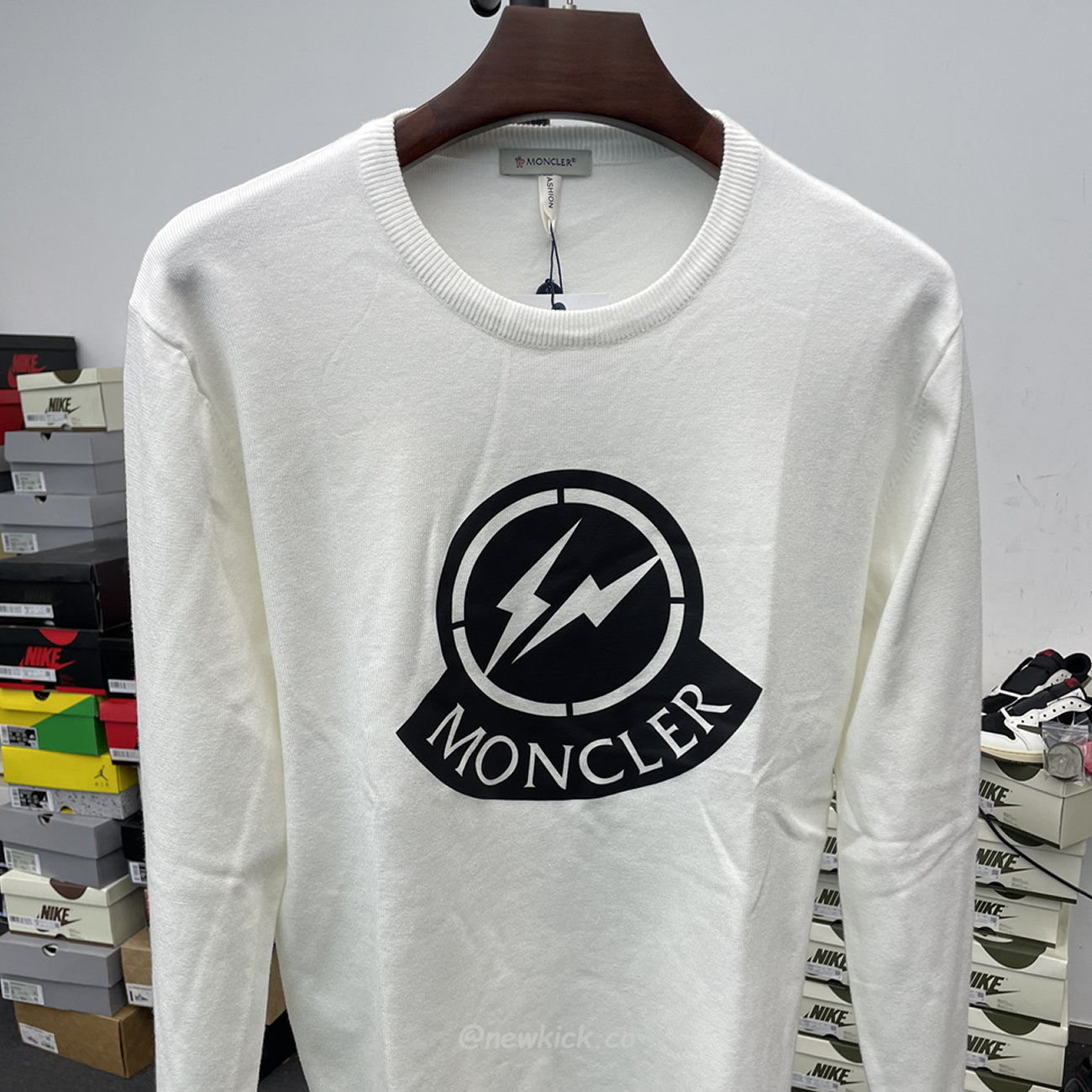 Moncler 2022 Crew Neck Pullover T Shirt Print White (5) - www.newkick.vip