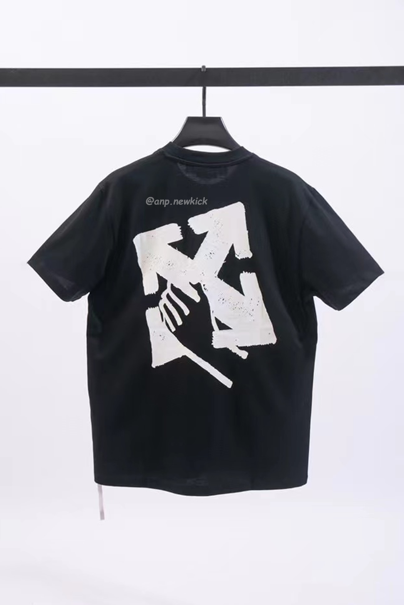 Off White Hand Arrow Tee White Black (5) - www.newkick.vip