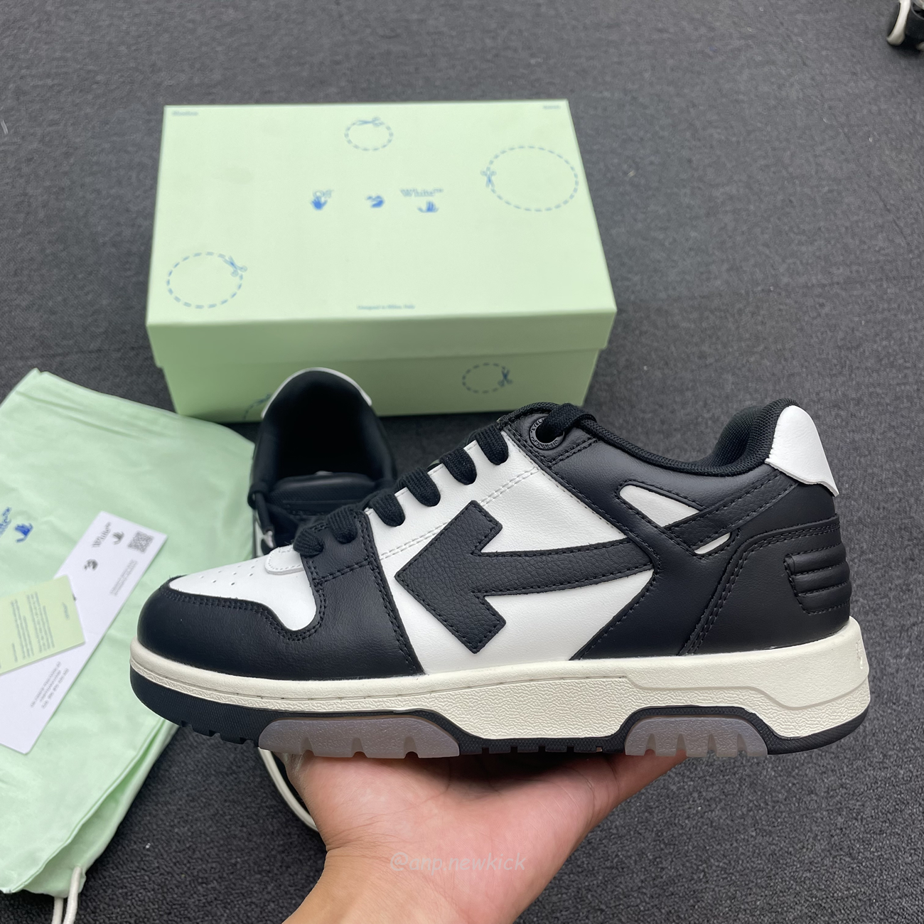 Off White Out Of Office Ooo Low Tops White Black White (10) - www.newkick.vip