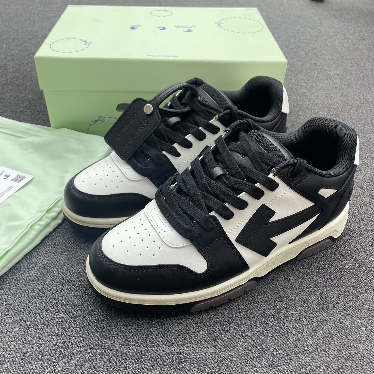 Off White Out Of Office Ooo Low Tops White Black White (2) - www.newkick.vip