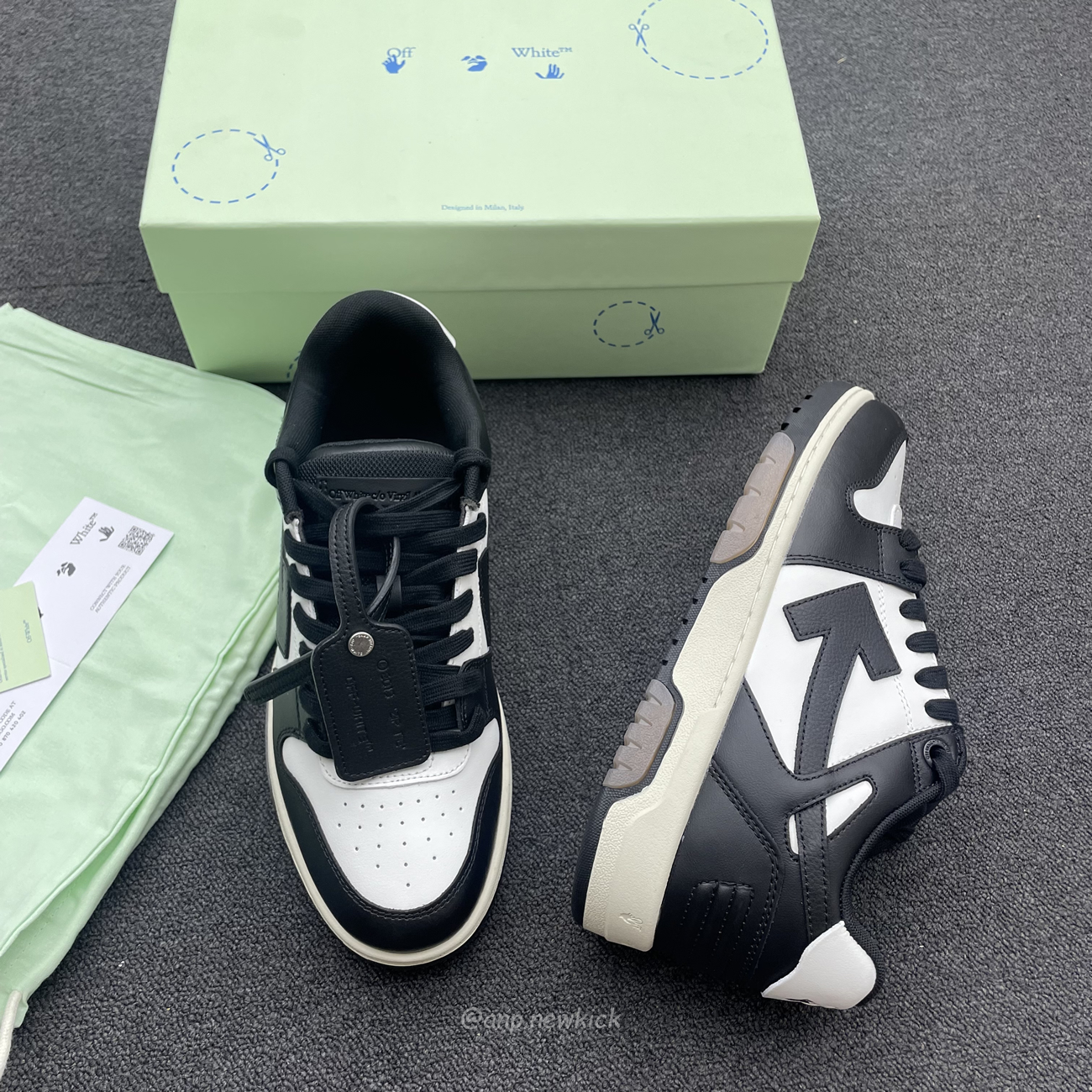 Off White Out Of Office Ooo Low Tops White Black White (8) - www.newkick.vip