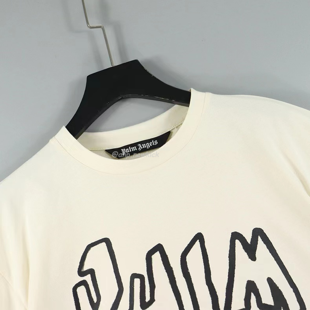 Palm Angels Graffiti Flame T Shirt Shorts Black White (15) - www.newkick.vip