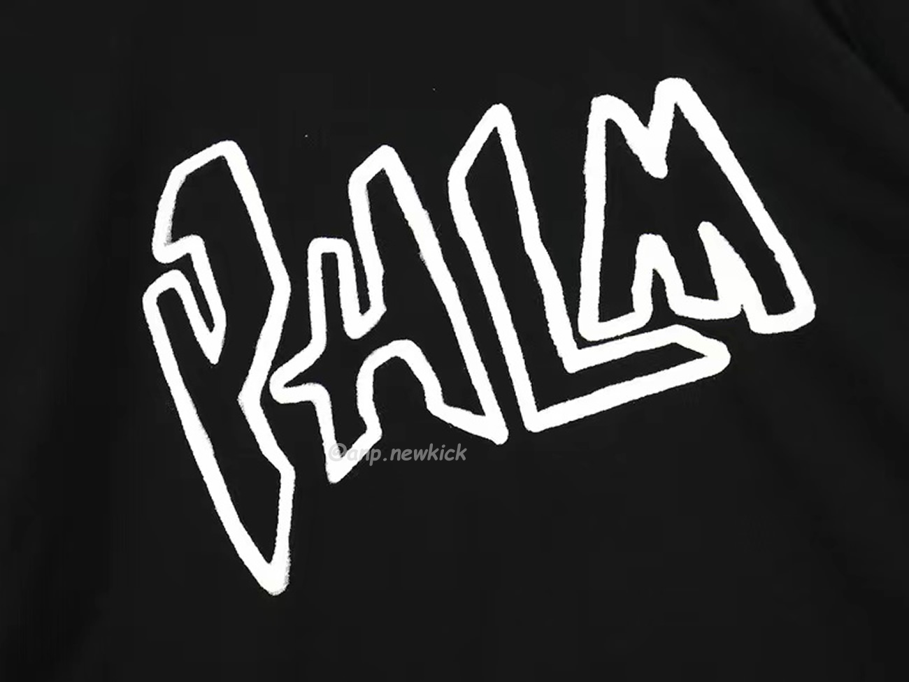 Palm Angels Graffiti Flame T Shirt Shorts Black White (17) - www.newkick.vip