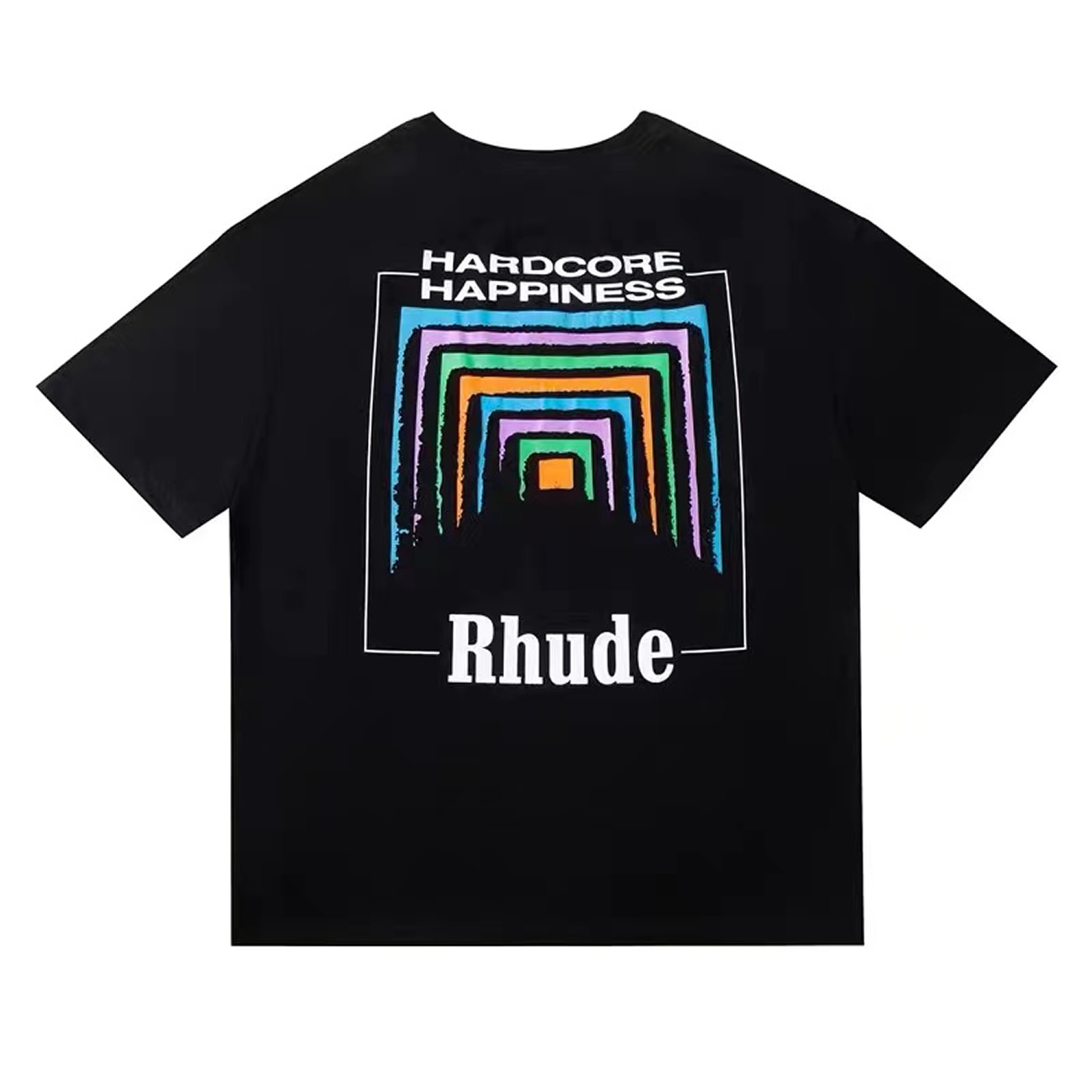 Rhude Loose T Shirts Men Top Cotton Horse Steed Print Short Sleev (2) - www.newkick.vip