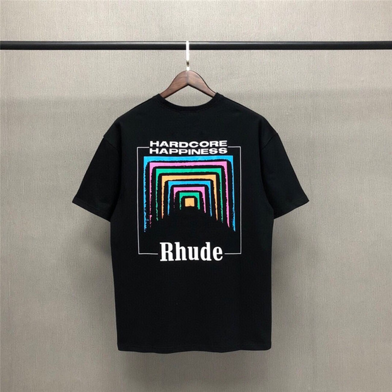 Rhude Loose T Shirts Men Top Cotton Horse Steed Print Short Sleev (4) - www.newkick.vip