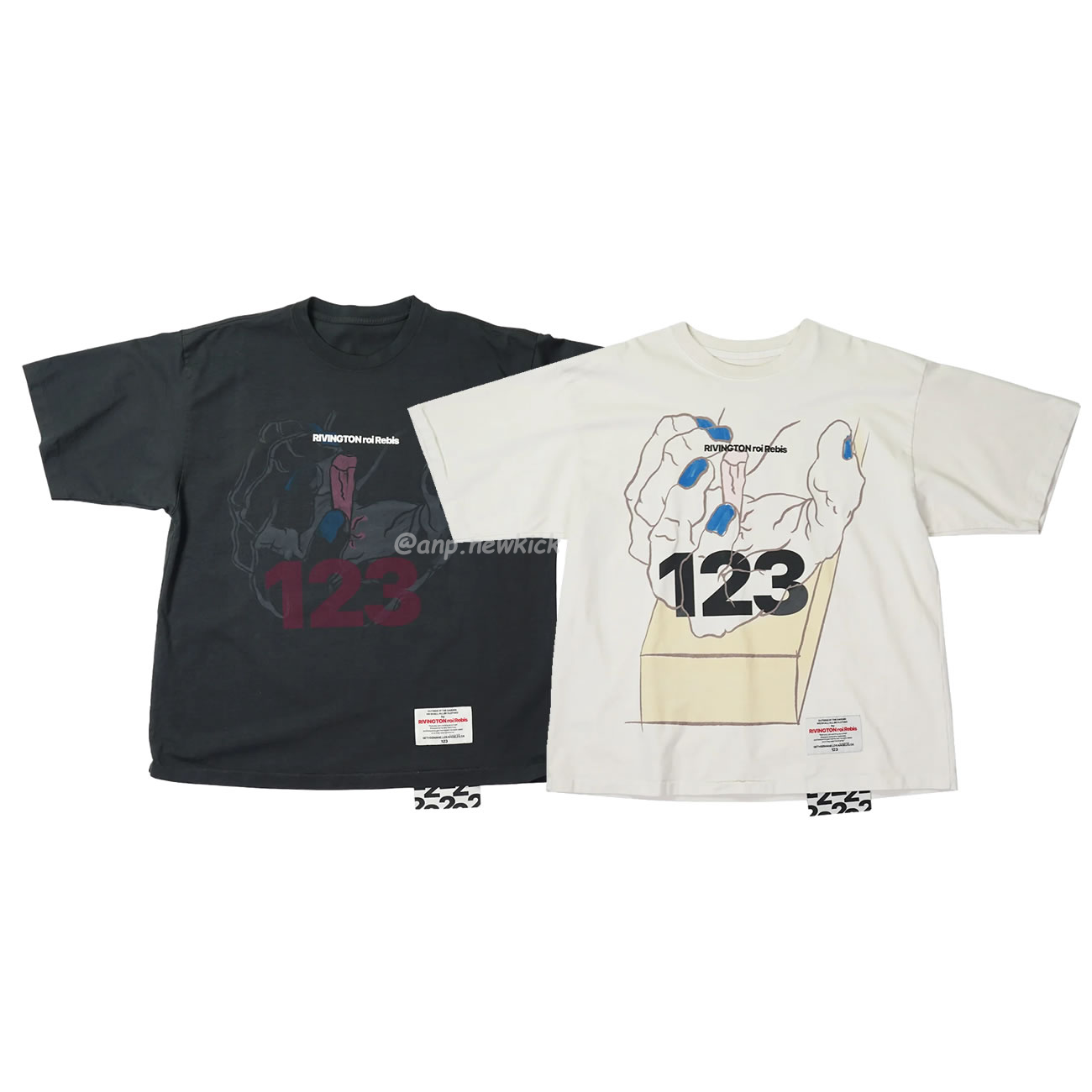 Fear Of God Rrr 123 Passion T Miami Limited Hand Of God Printed Short Sleeve T Shirt Grey White Black (1) - www.newkick.vip
