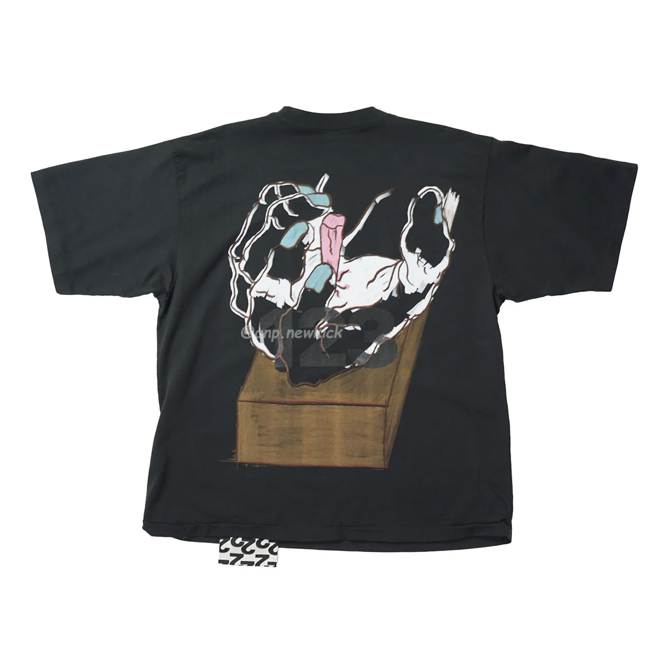 Fear Of God Rrr 123 Passion T Miami Limited Hand Of God Printed Short Sleeve T Shirt Grey White Black (2) - www.newkick.vip