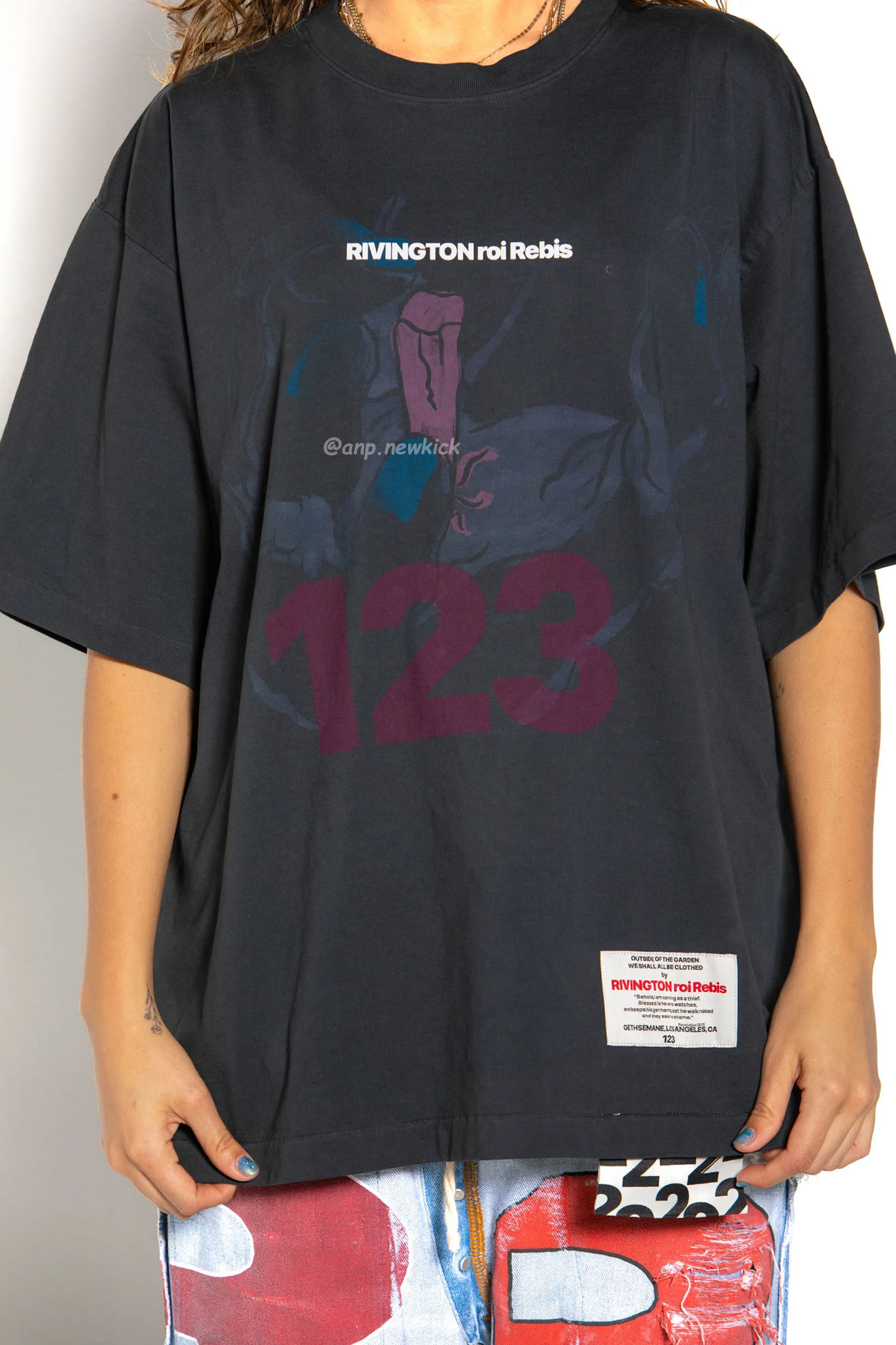 Fear Of God Rrr 123 Passion T Miami Limited Hand Of God Printed Short Sleeve T Shirt Grey White Black (3) - www.newkick.vip