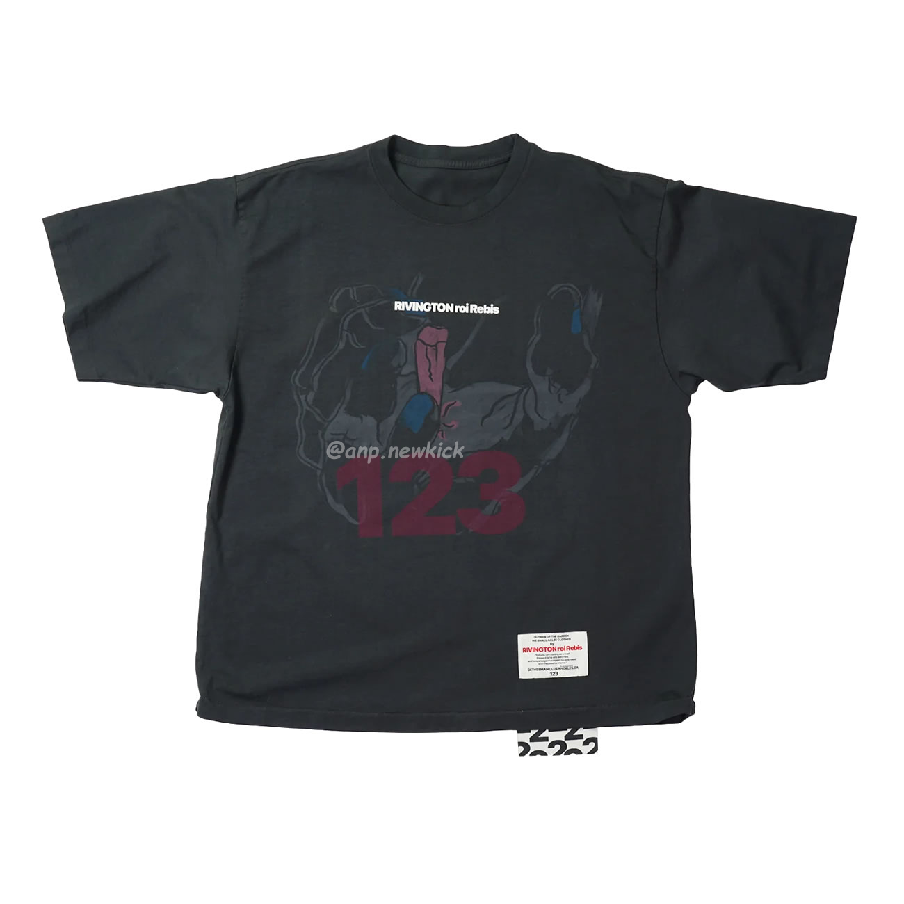 Fear Of God Rrr 123 Passion T Miami Limited Hand Of God Printed Short Sleeve T Shirt Grey White Black (4) - www.newkick.vip