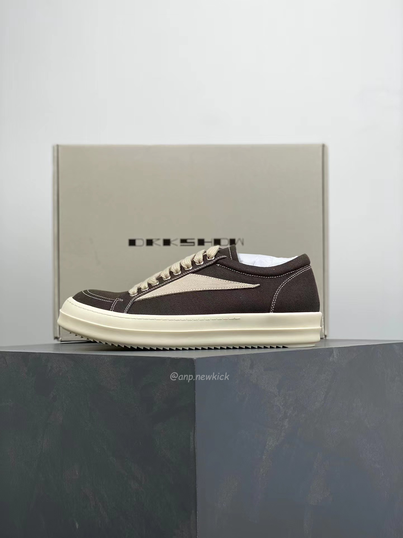 Rick Owens Leather Low Top Vintage Sneakers Suede Canvas Black Taupe Grey Faded Pnk Pearl Milk Dark Dust (12) - www.newkick.vip