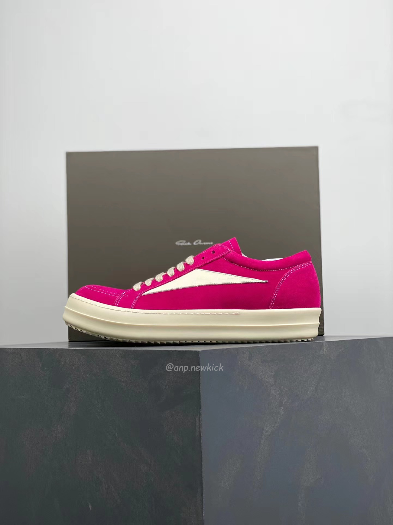 Rick Owens Leather Low Top Vintage Sneakers Suede Canvas Black Taupe Grey Faded Pnk Pearl Milk Dark Dust (13) - www.newkick.vip