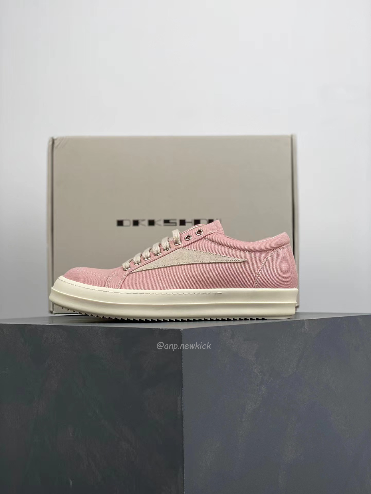 Rick Owens Leather Low Top Vintage Sneakers Suede Canvas Black Taupe Grey Faded Pnk Pearl Milk Dark Dust (20) - www.newkick.vip