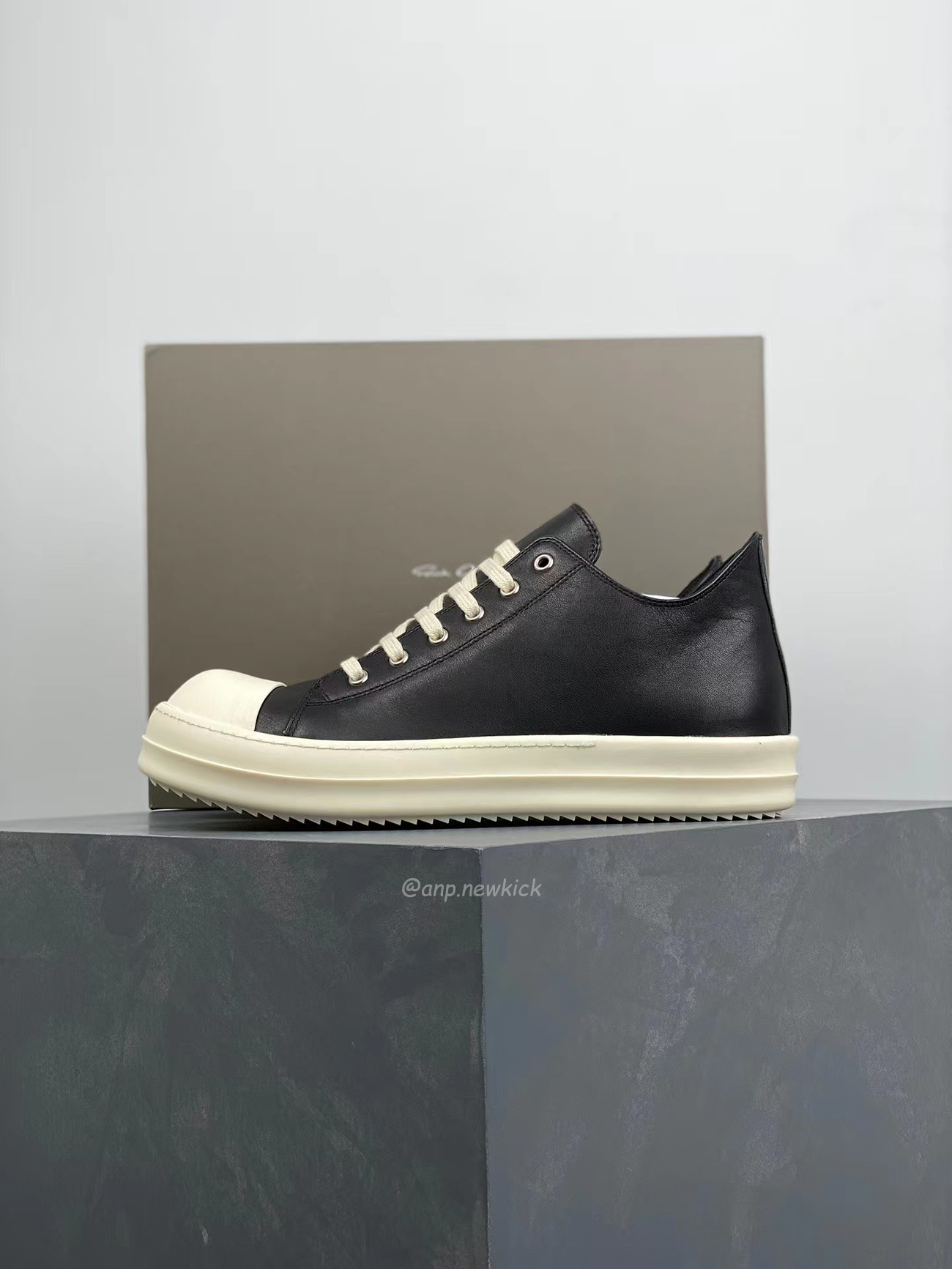 Rick Owens Leather Low Top Vintage Sneakers Suede Canvas Black Taupe Grey Faded Pnk Pearl Milk Dark Dust (26) - www.newkick.vip