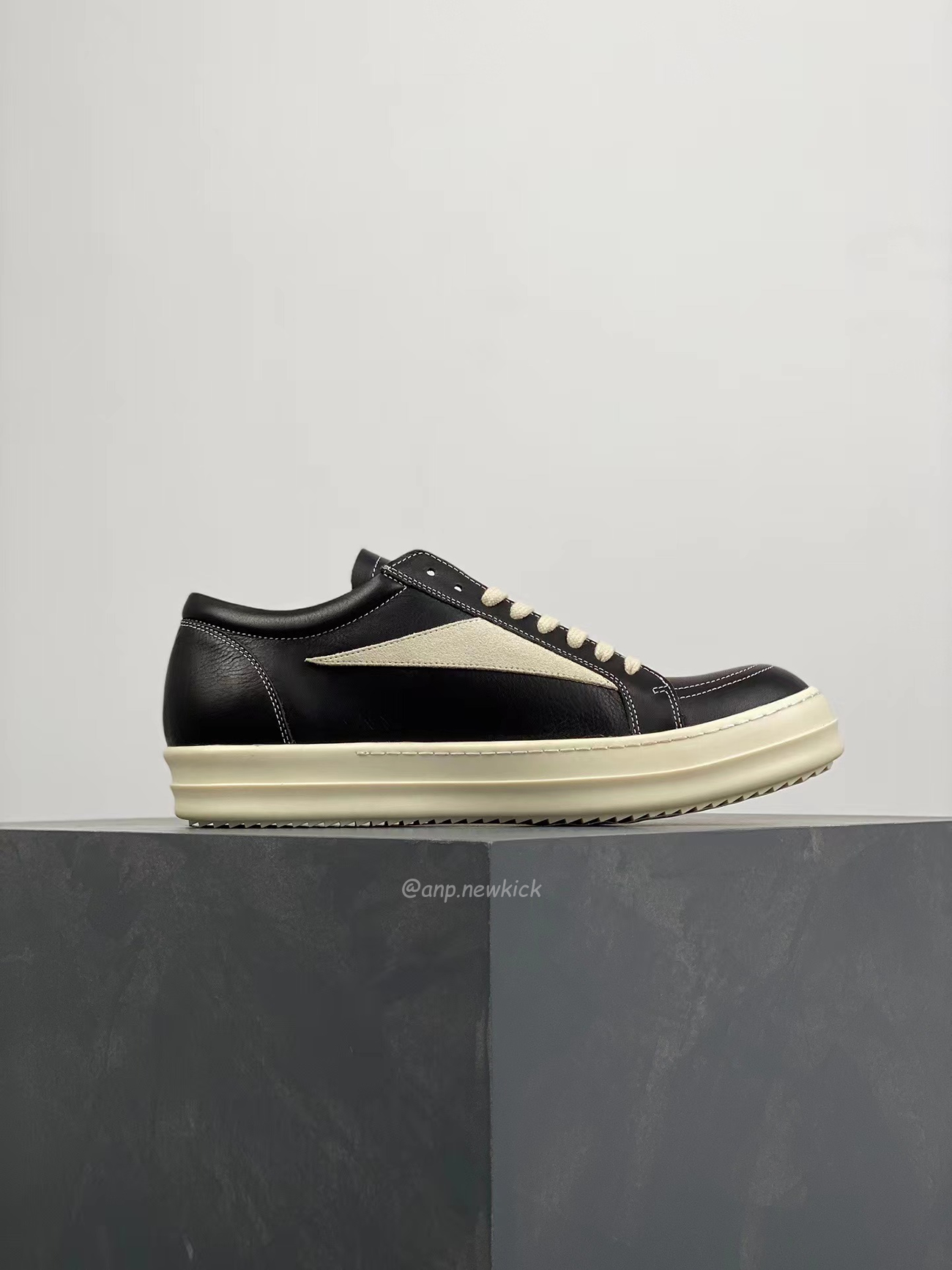 Rick Owens Leather Low Top Vintage Sneakers Suede Canvas Black Taupe Grey Faded Pnk Pearl Milk Dark Dust (28) - www.newkick.vip