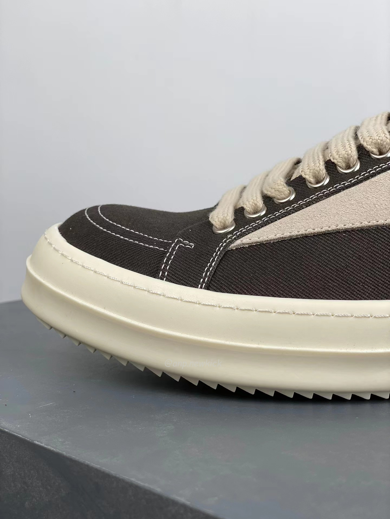 Rick Owens Leather Low Top Vintage Sneakers Suede Canvas Black Taupe Grey Faded Pnk Pearl Milk Dark Dust (29) - www.newkick.vip