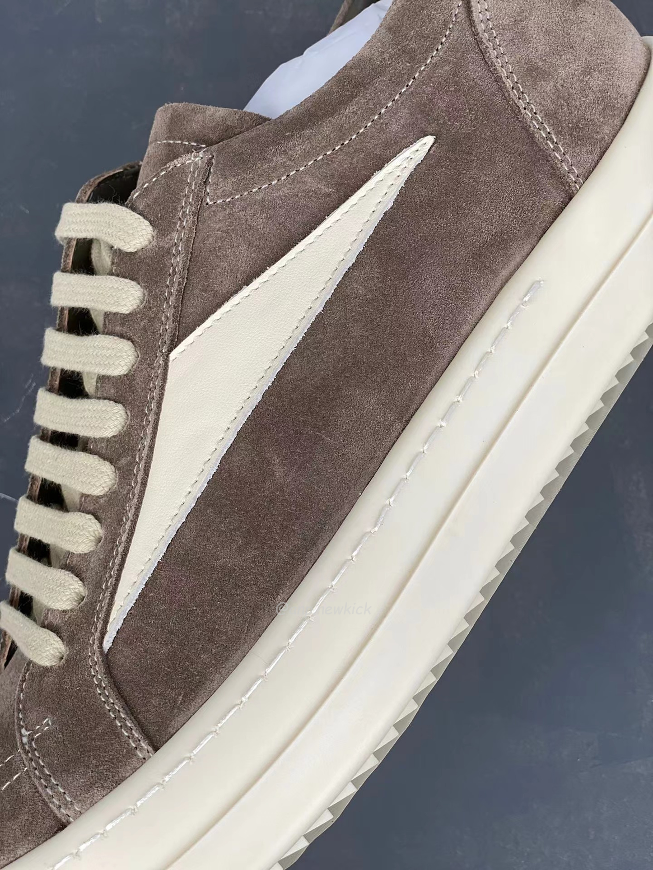 Rick Owens Leather Low Top Vintage Sneakers Suede Canvas Black Taupe Grey Faded Pnk Pearl Milk Dark Dust (30) - www.newkick.vip