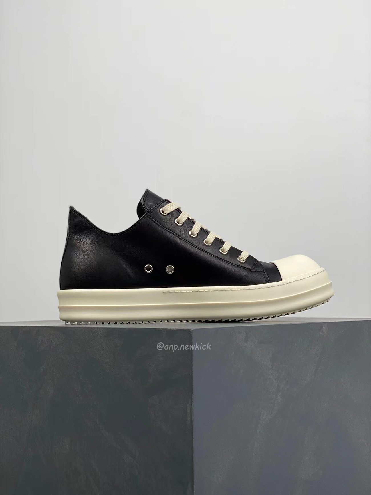 Rick Owens Leather Low Top Vintage Sneakers Suede Canvas Black Taupe Grey Faded Pnk Pearl Milk Dark Dust (32) - www.newkick.vip