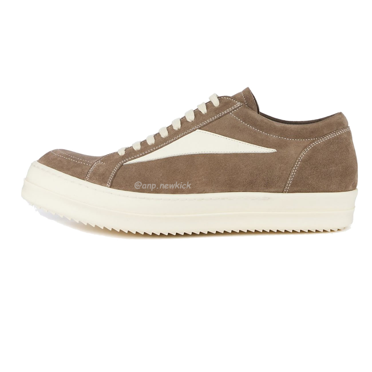 Rick Owens Leather Low Top Vintage Sneakers Suede Canvas Black Taupe Grey Faded Pnk Pearl Milk Dark Dust (40) - www.newkick.vip
