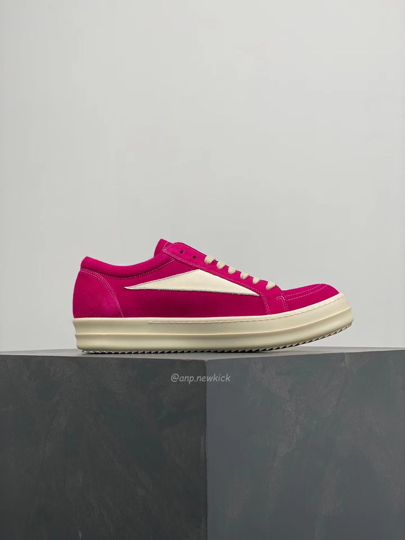 Rick Owens Leather Low Top Vintage Sneakers Suede Canvas Black Taupe Grey Faded Pnk Pearl Milk Dark Dust (6) - www.newkick.vip