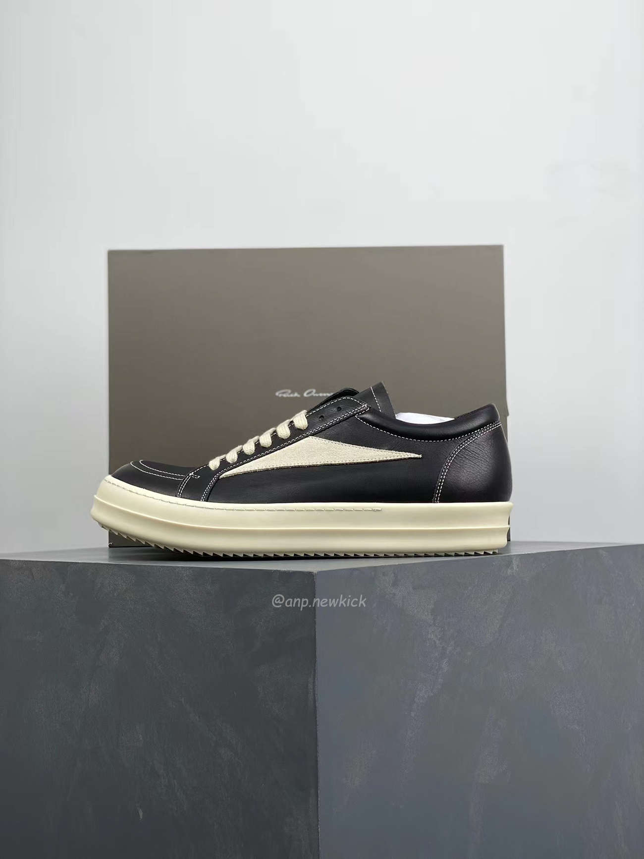 Rick Owens Leather Low Top Vintage Sneakers Suede Canvas Black Taupe Grey Faded Pnk Pearl Milk Dark Dust (8) - www.newkick.vip