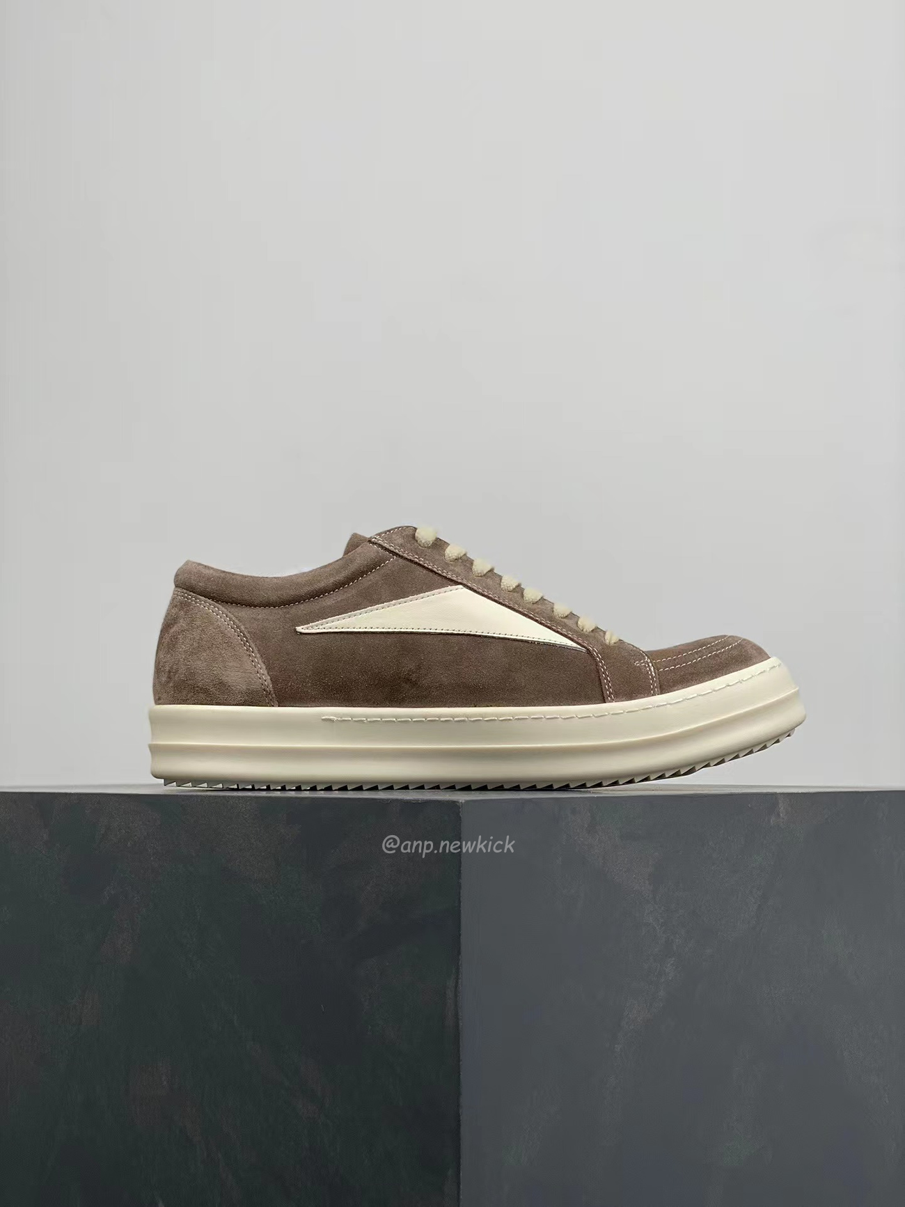 Rick Owens Leather Low Top Vintage Sneakers Suede Canvas Black Taupe Grey Faded Pnk Pearl Milk Dark Dust (9) - www.newkick.vip