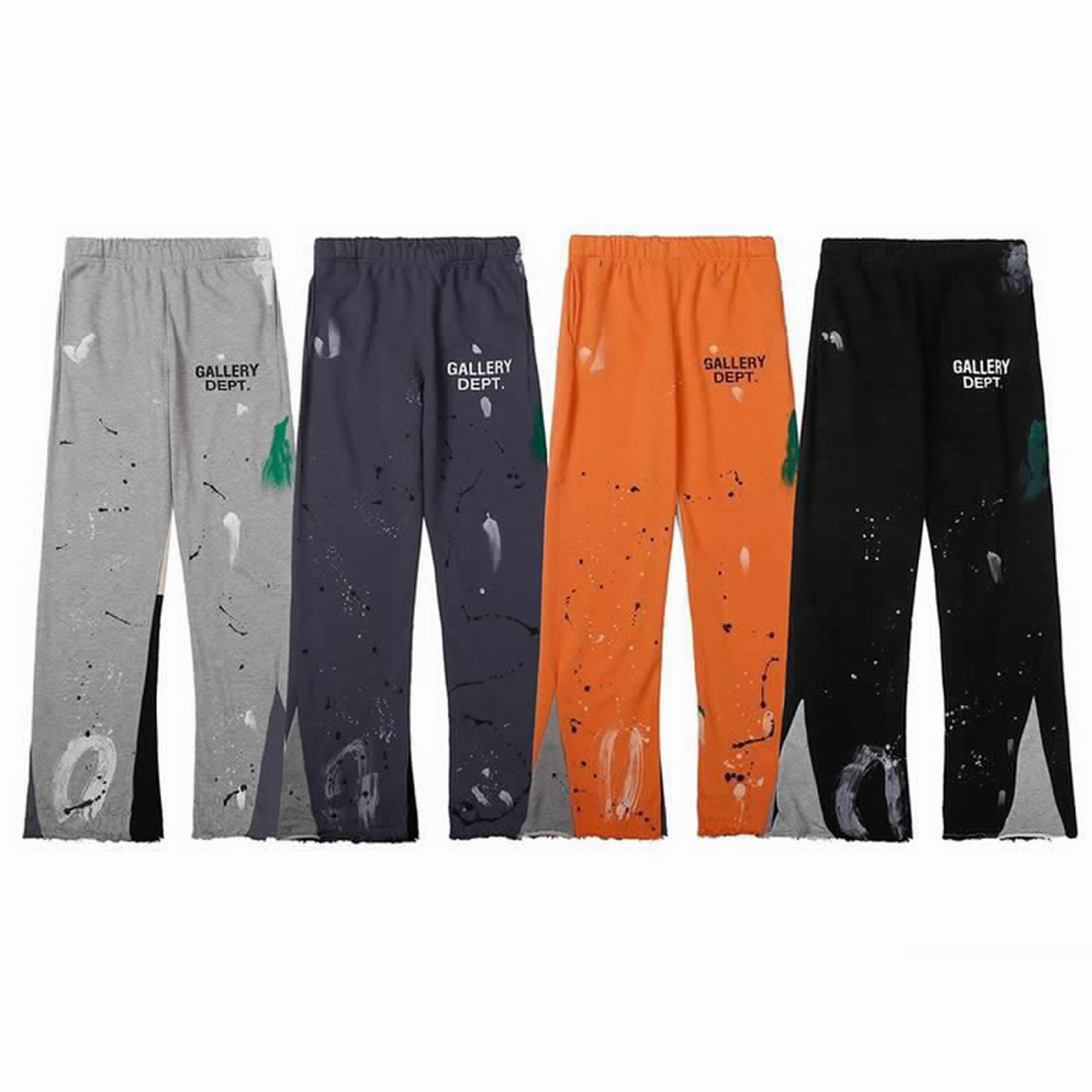 Gallery Dept Painted Flare Sweat Pants Washed Black Navy Orange Grey (1) - www.newkick.vip Gallery Dept Painted Flare Sweat Pants Washed Black Navy Orange Grey (1) - www.newkick.vip